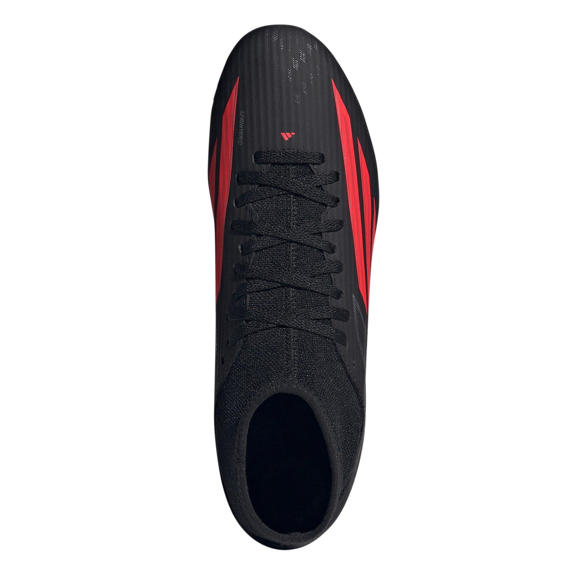 Nero/Rosso - adidas - Mens addias F50 Club Mid Cut Firm Ground Football Boots - 5