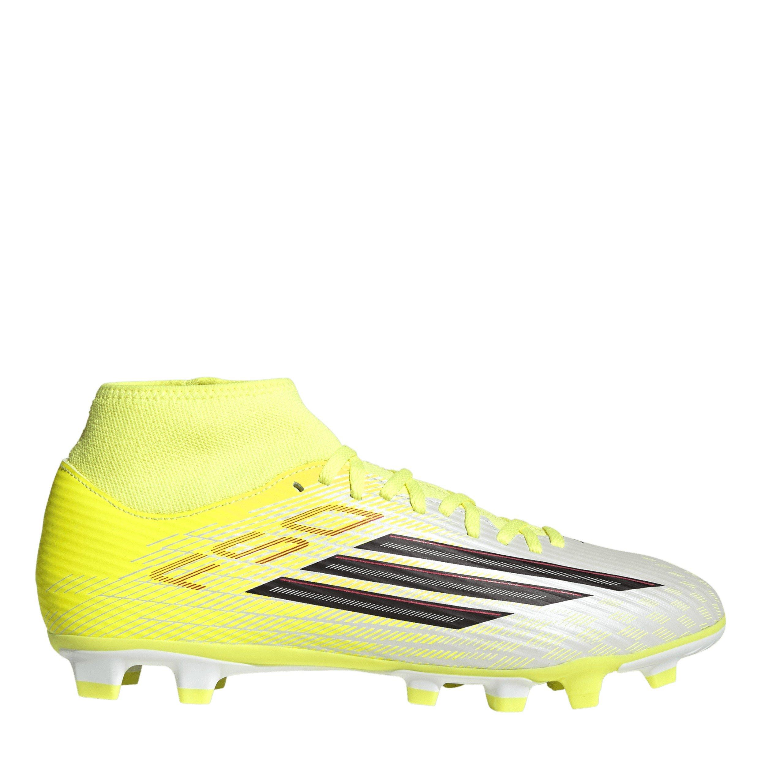 Adidas Men's Solar Yellow Addias F50 Club Mid Cut Firm Ground Football Boots - 11 (46)