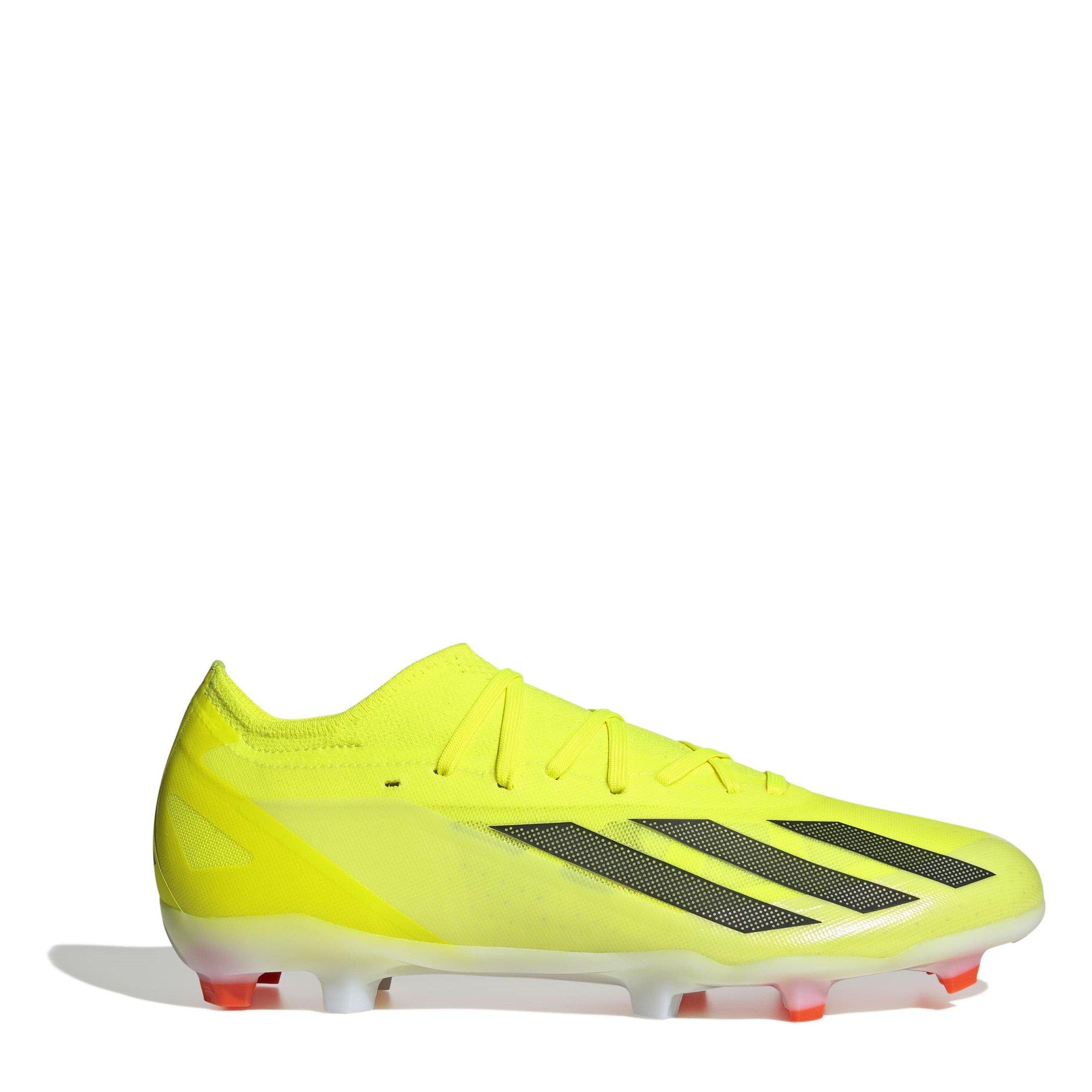 Adidas Men's X Crazyfast Pro Firm Ground Football Boots - Yellow/Blk/Wht - 11.5(46.7)