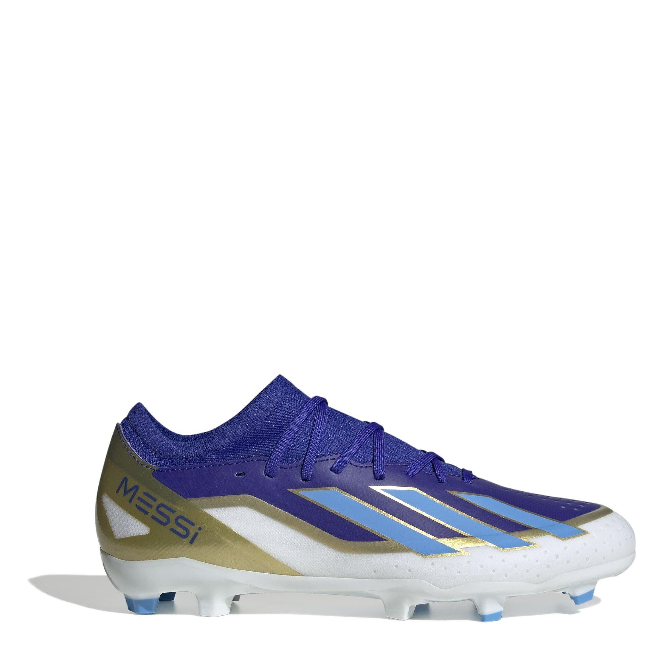 Adidas Men's X Crazyfast League Firm Ground Football Boots - Blue/White - 9.5 (44)