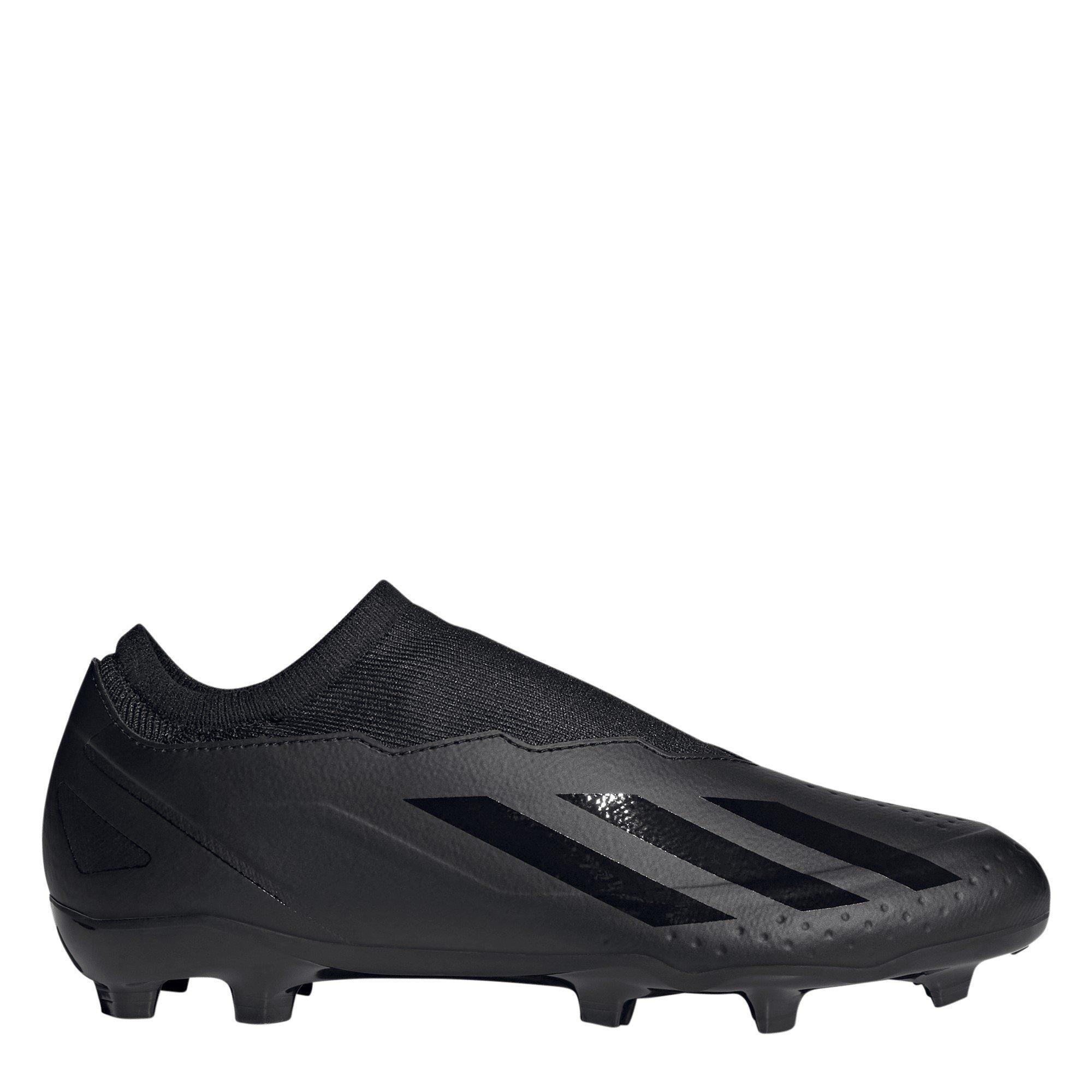 Nero/Nero - adidas - X Crazyfast League Laceless Firm Ground Football Boots - 1