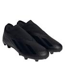 Negro/Negro - adidas - X Crazyfast League Laceless Firm Ground Football Boots - 3