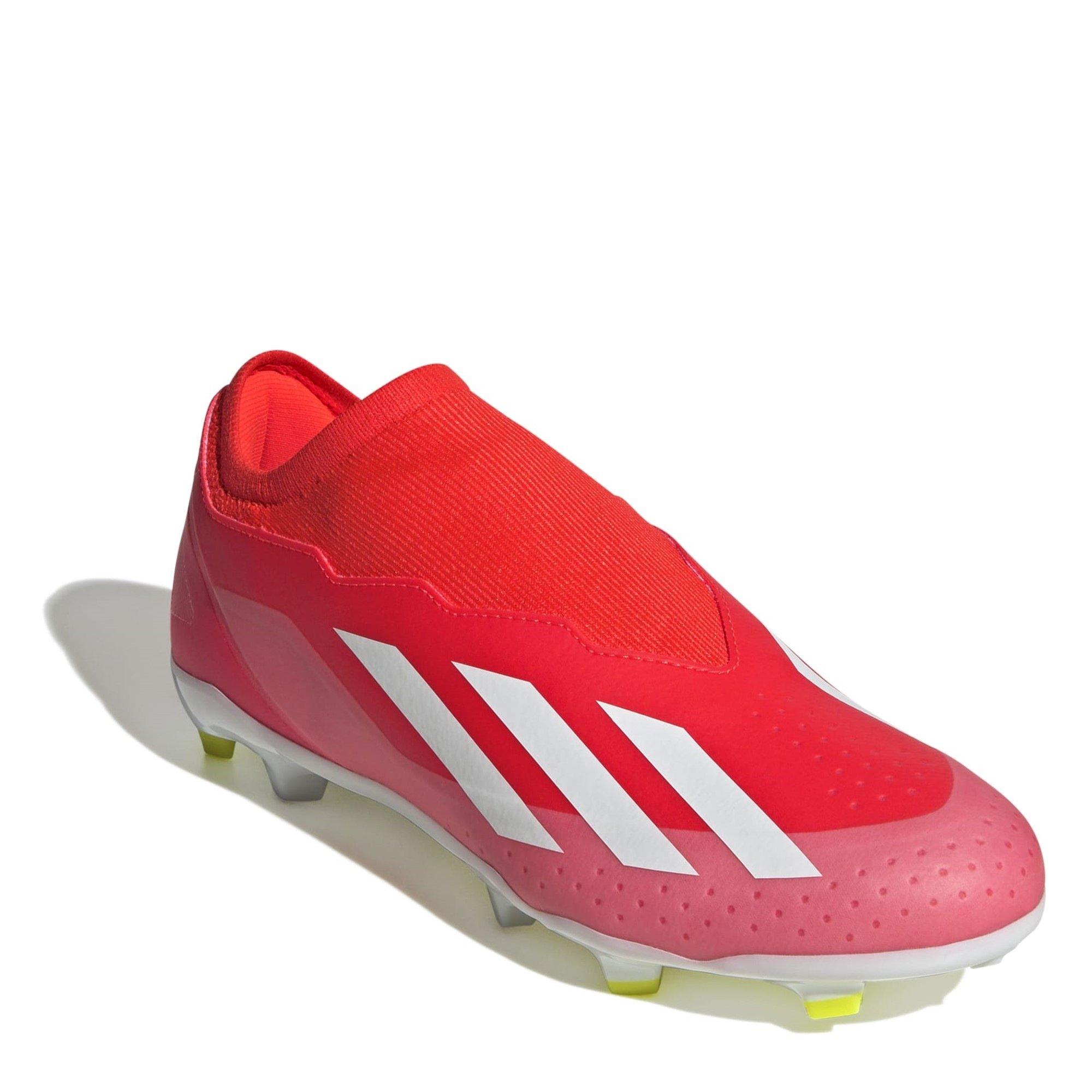Rot/Weiß/Gelb - adidas - X Crazyfast League Laceless Firm Ground Football Boots - 3