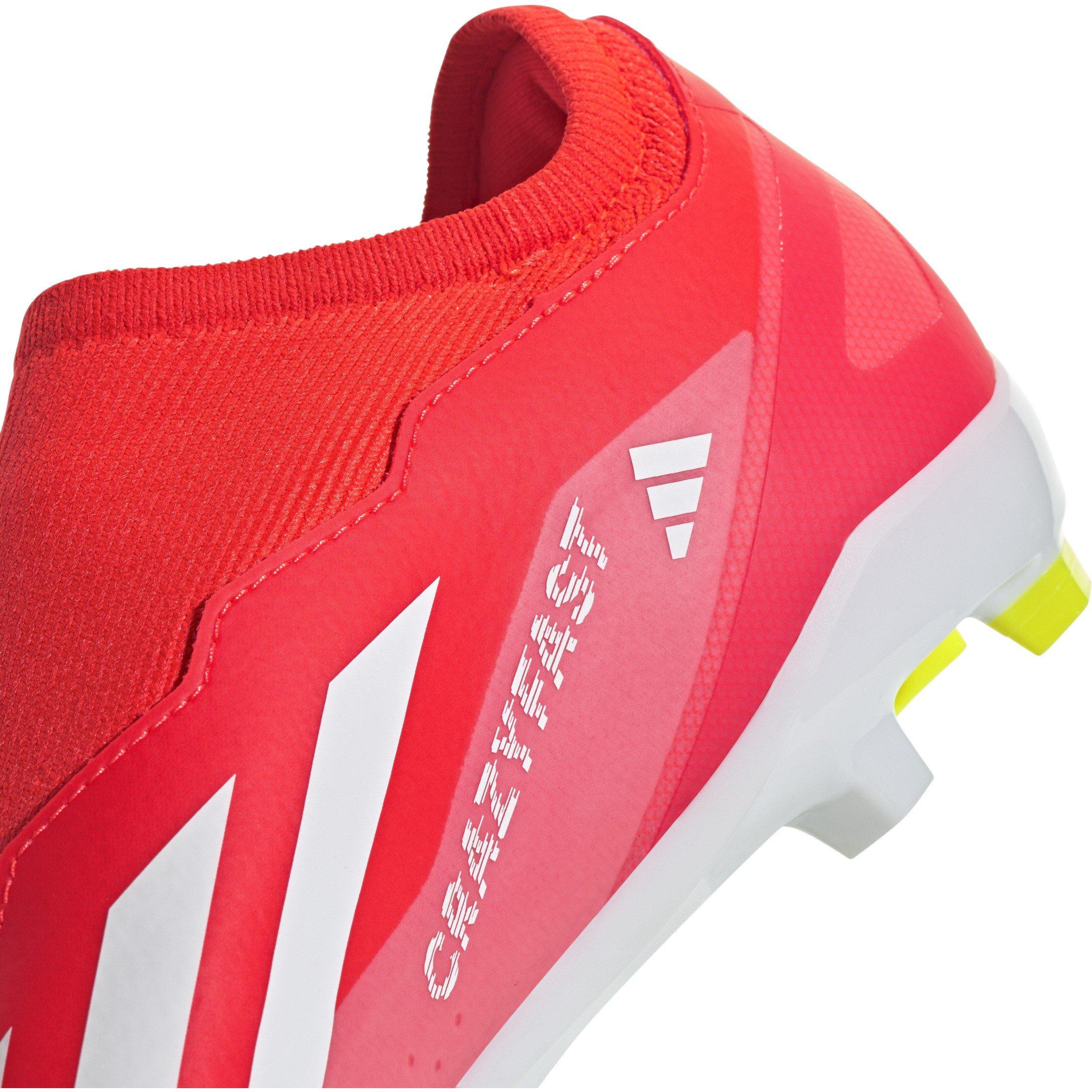 Rot/Weiß/Gelb - adidas - X Crazyfast League Laceless Firm Ground Football Boots - 9
