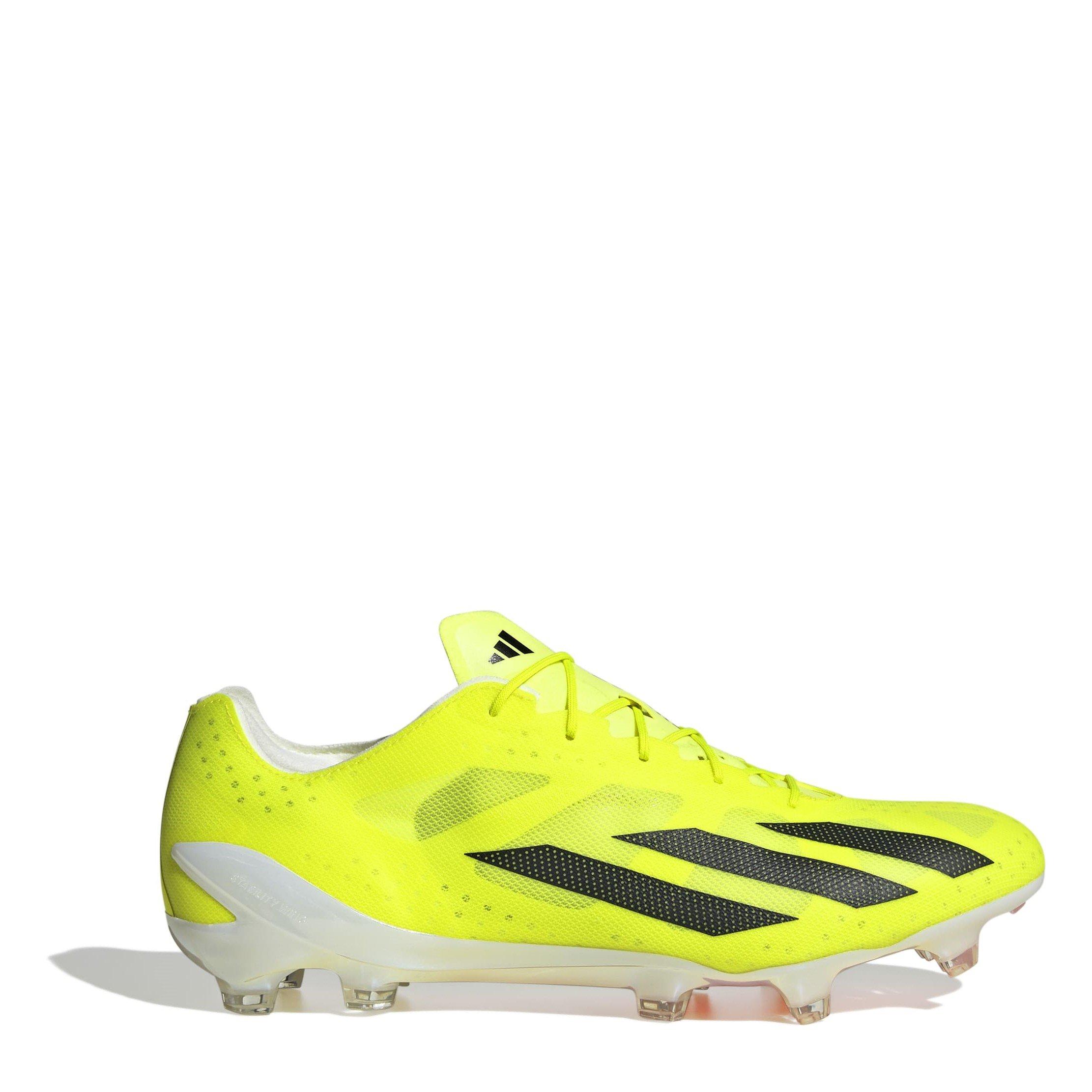 Adidas Men's X Crazyfast+ Firm Ground Football Boots - Yellow/Blk/Wht - 11.5(46.7)
