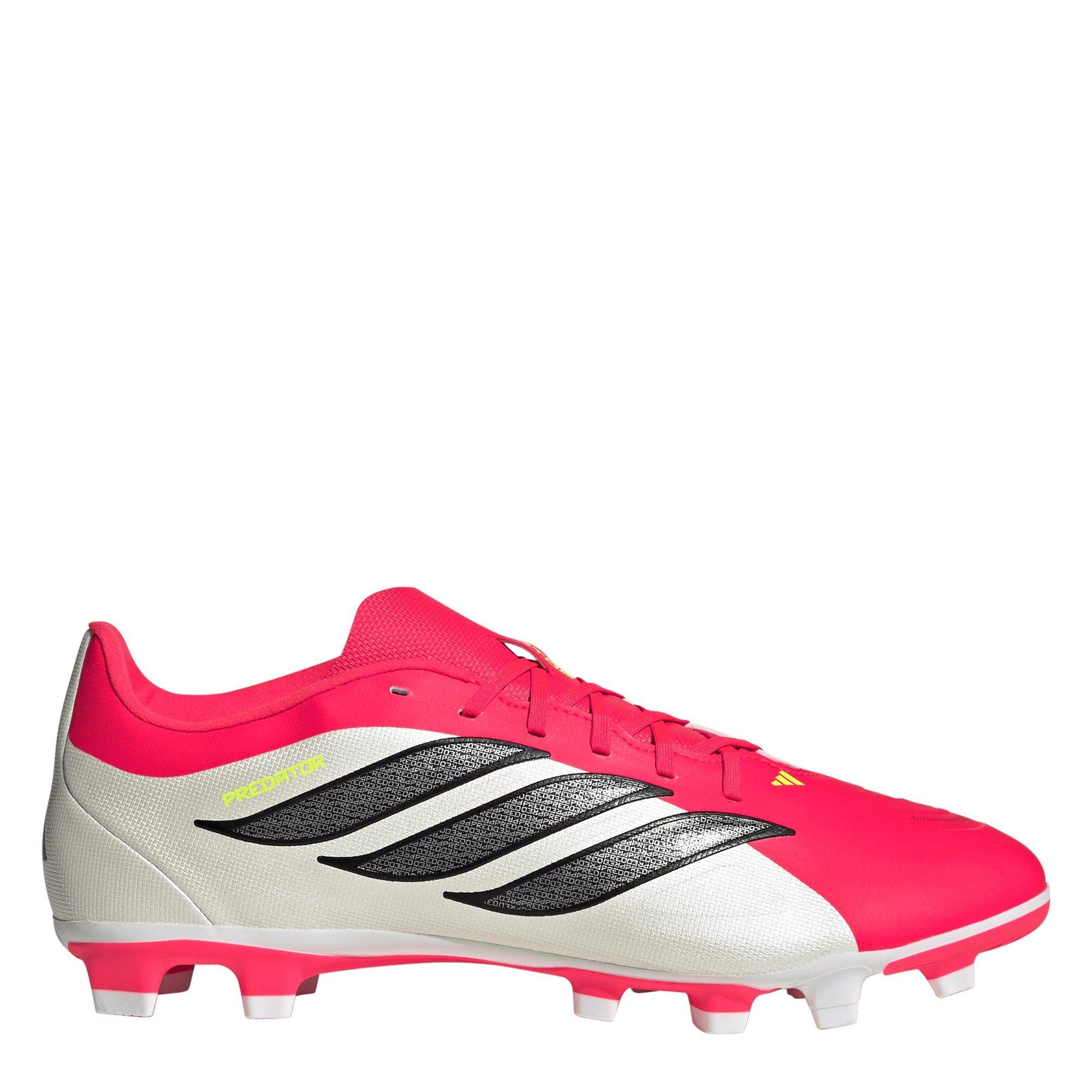 Adidas Men's Pator Club Firm Ground Football Boots - Red/Blk/White - 6 (39.3)