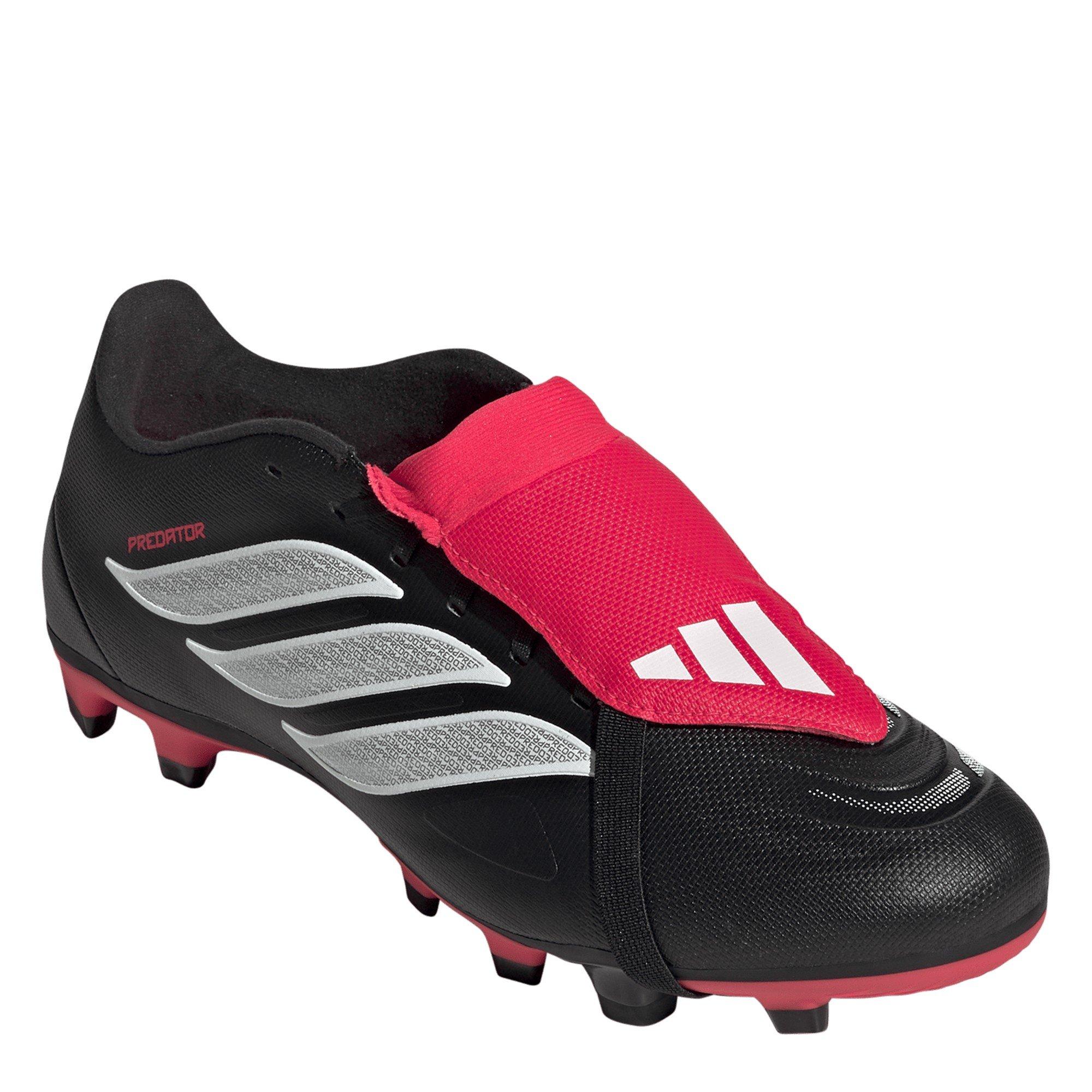 Black/Red - adidas - Mens adidas Predator Fold-Over Tongue Club Firm Ground Football Boots - 3