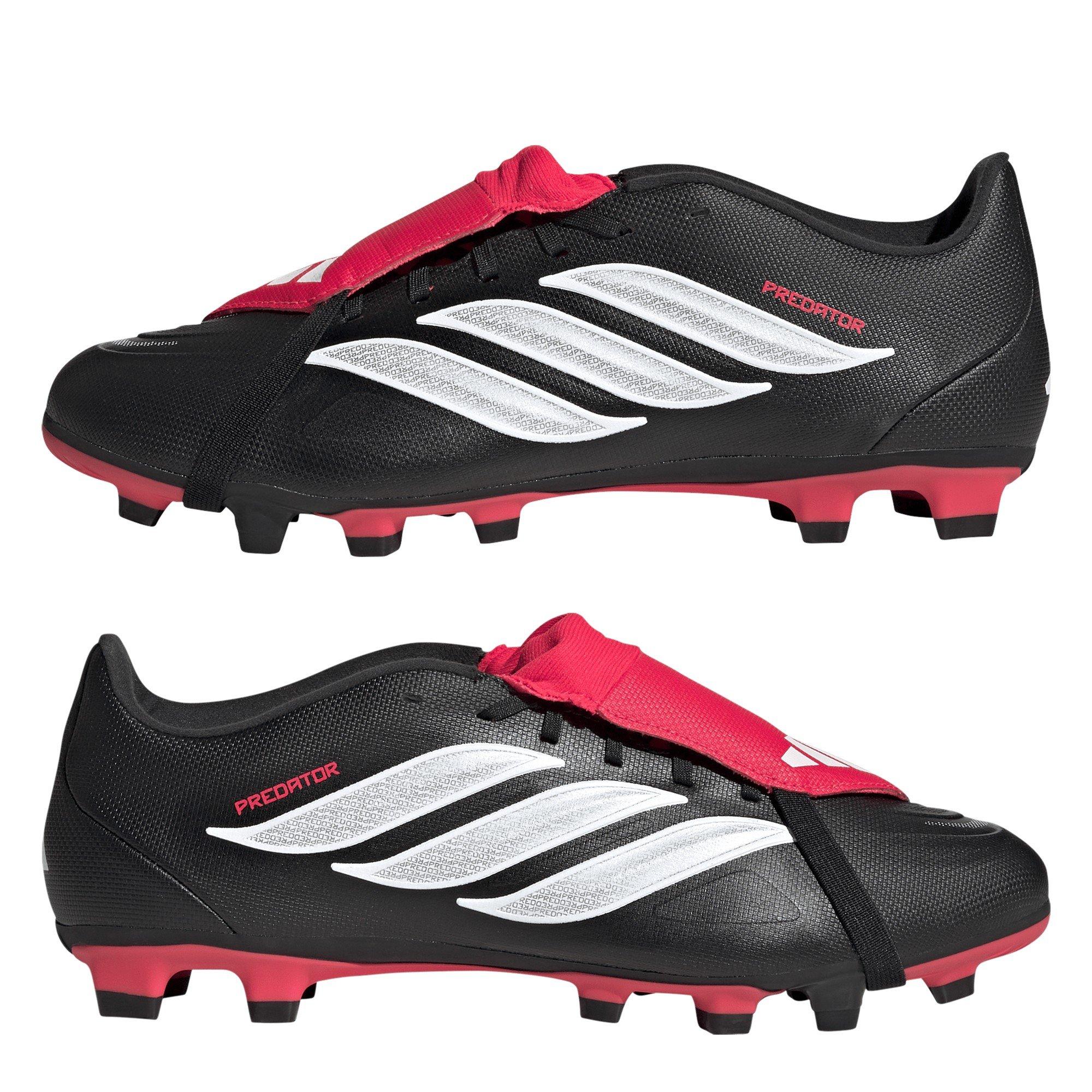 Black/Red - adidas - Mens adidas Predator Fold-Over Tongue Club Firm Ground Football Boots - 9