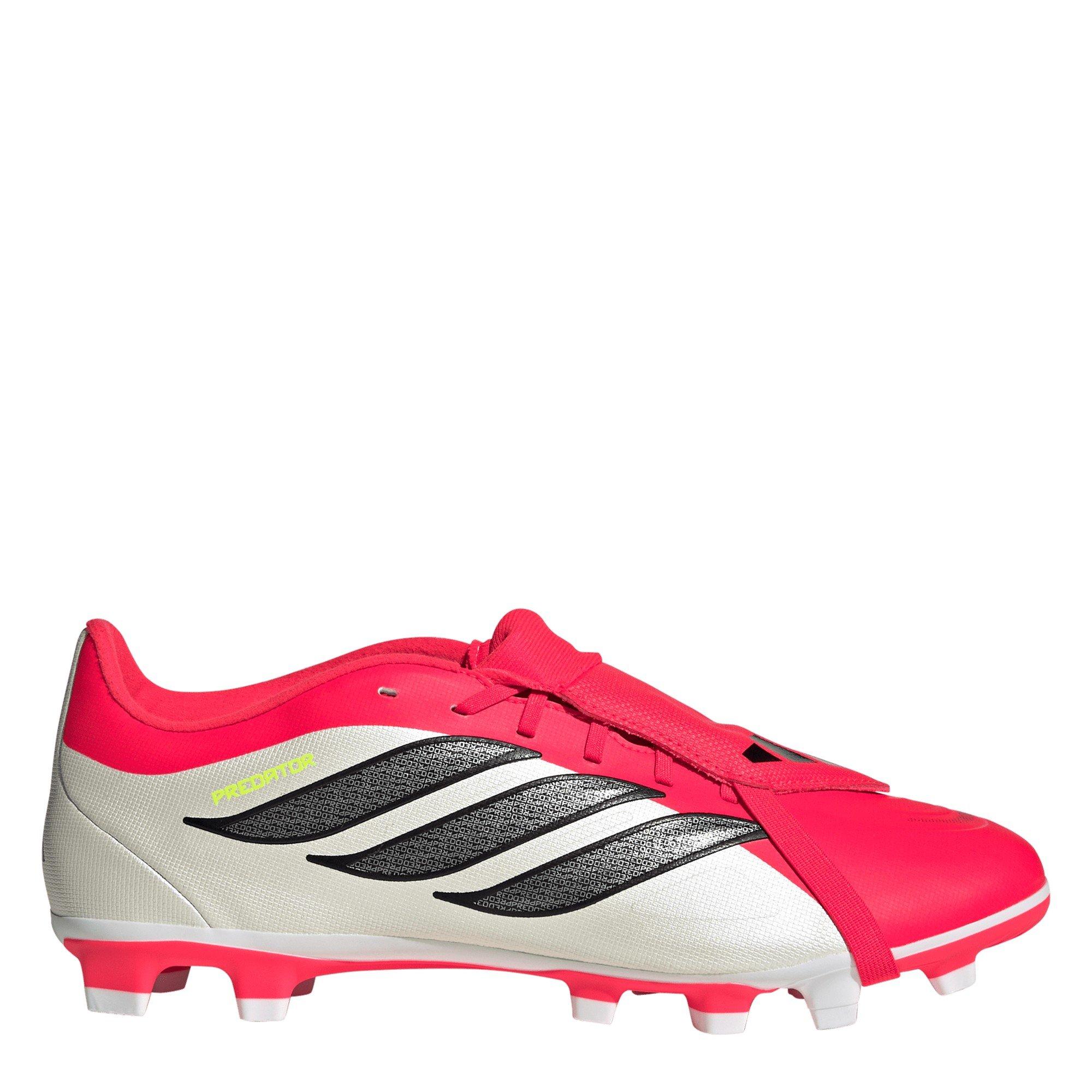 Adidas Men's Pator Fold-Over Tongue Club Firm Ground Football Boots - Red/Blk/White - 10.5(45.3)