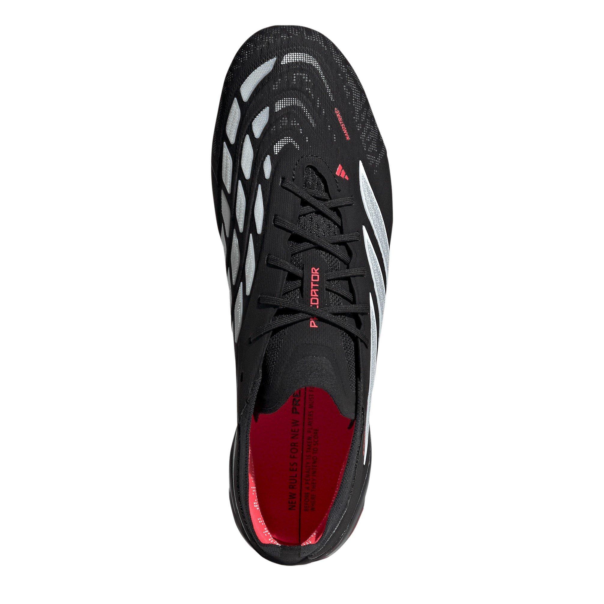 Preto/Vermelho - adidas - Mens adidas Predator Elite Firm Ground Football Boots - 5