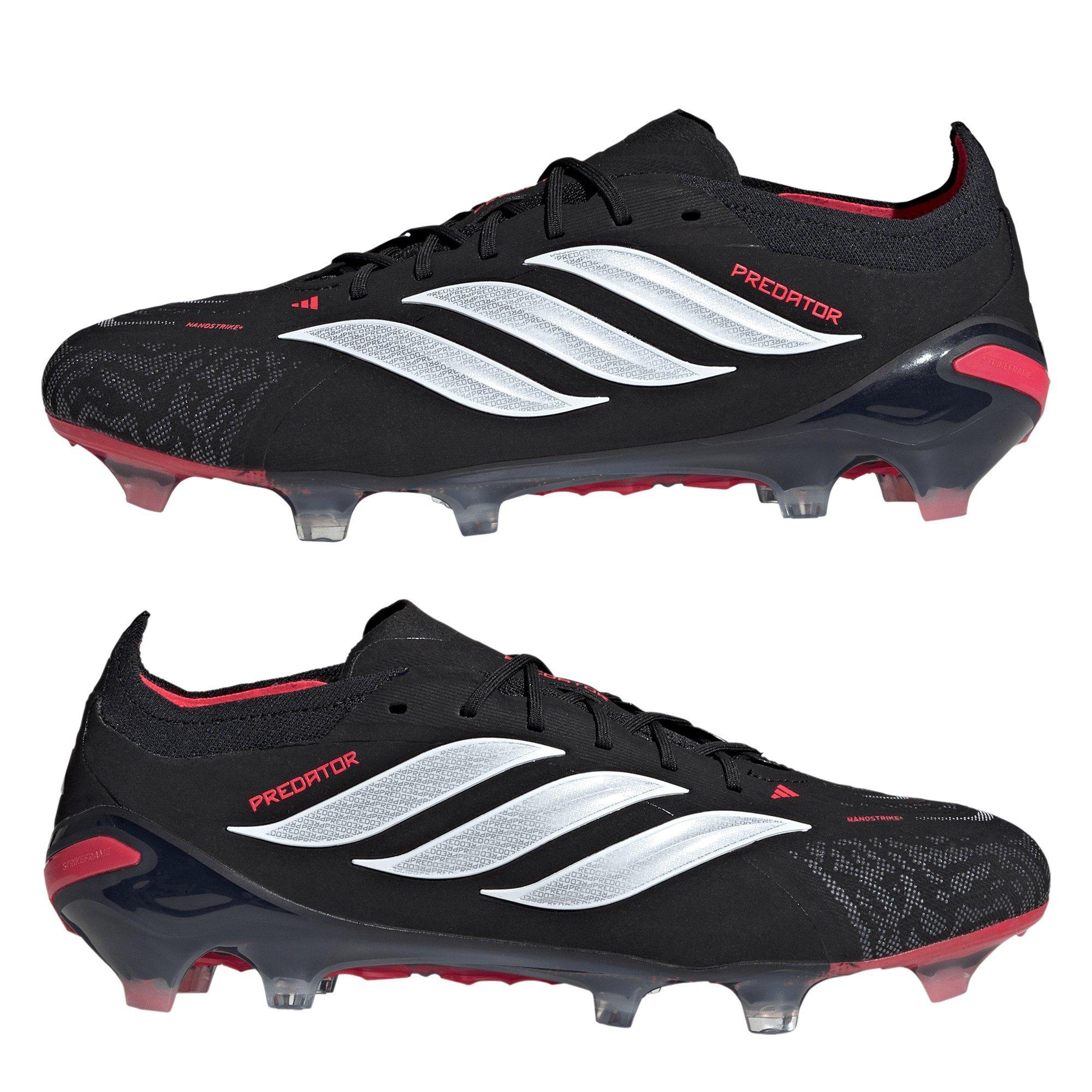 Preto/Vermelho - adidas - Mens adidas Predator Elite Firm Ground Football Boots - 9