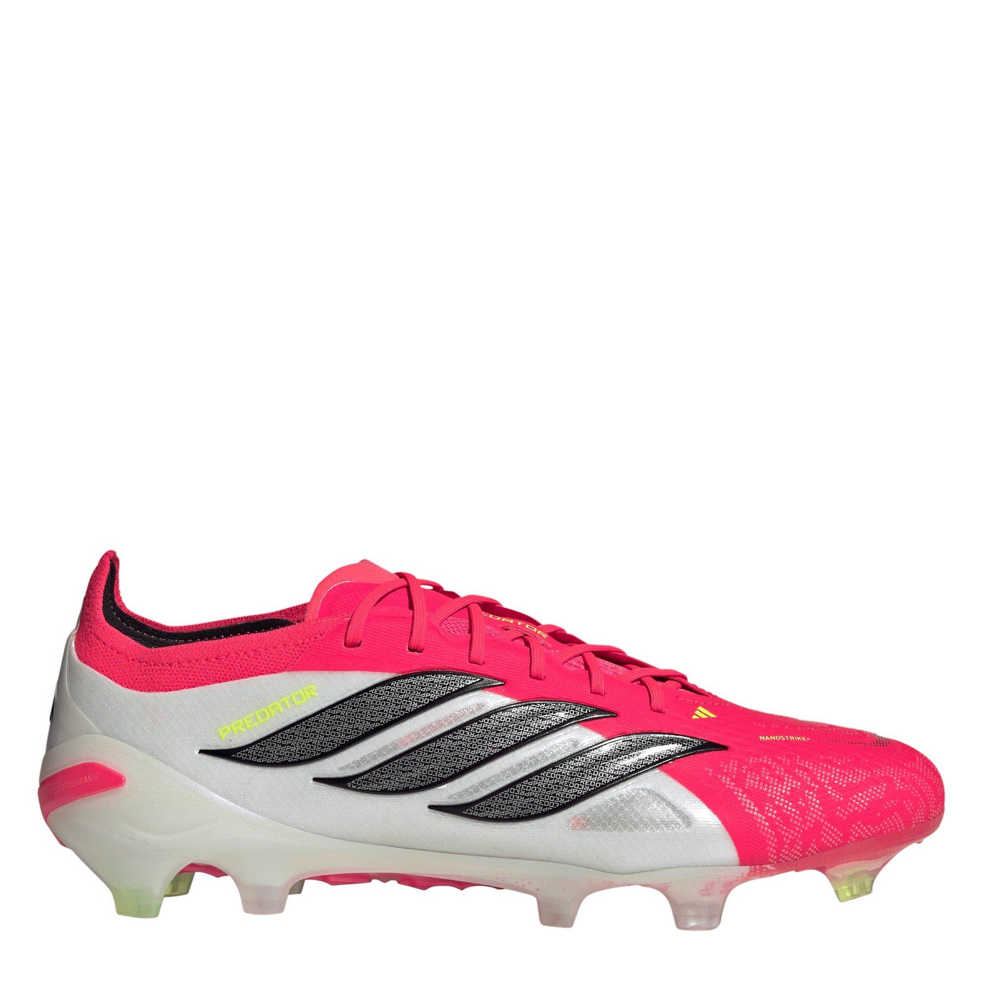 Adidas Men's Pator Elite Firm Ground Football Boots - Red/Blk/White - 8 (42)