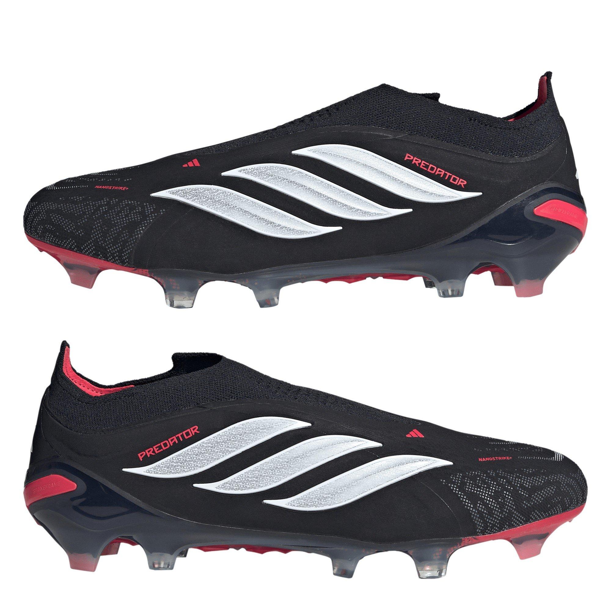 Schwarz/Rot - adidas - Mens adidas Predator Elite Laceless Firm Ground Football Boots - 9