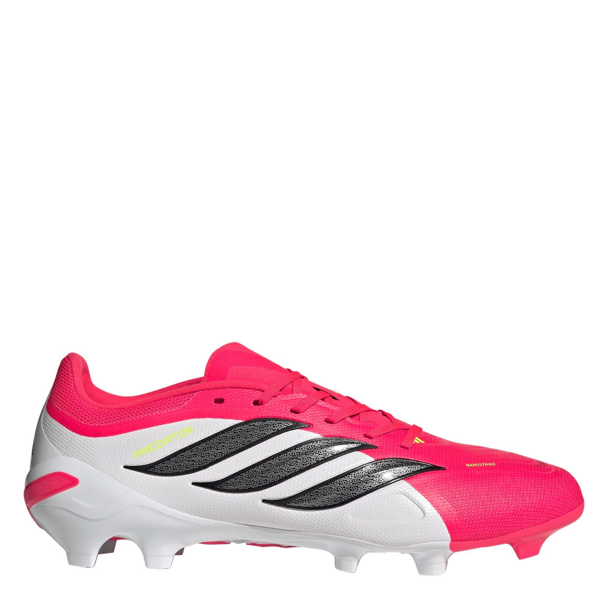 Adidas Men's Pator League Firm Ground Football Boots - Red/Blk/White - 9.5 (44)