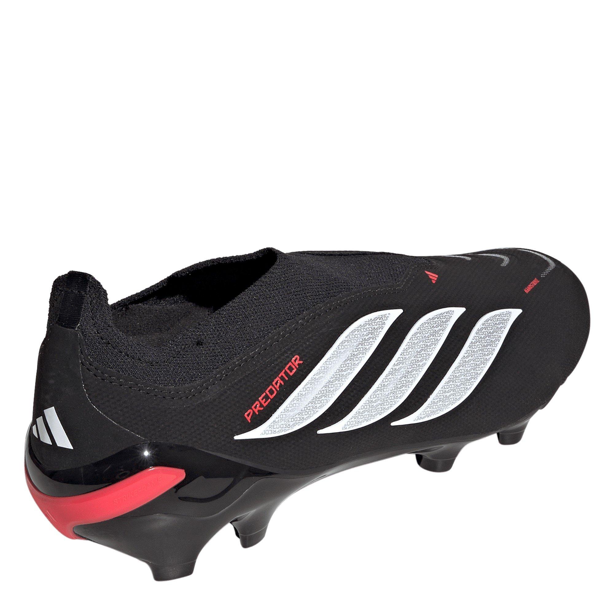 Black/Red - adidas - Mens adidas Predator League Laceless Firm Ground Football Boots - 4