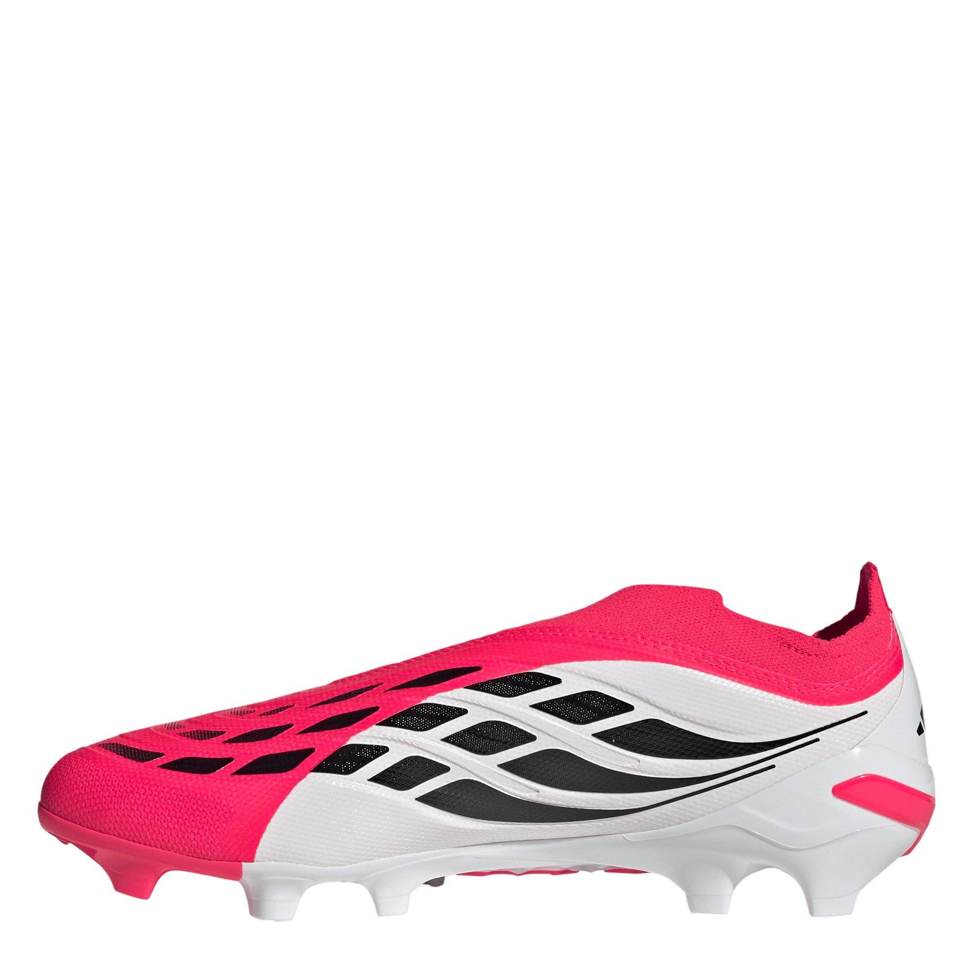 Roze/Zwart/Wit - adidas - Mens adidas Predator League Laceless Firm Ground Football Boots - 2