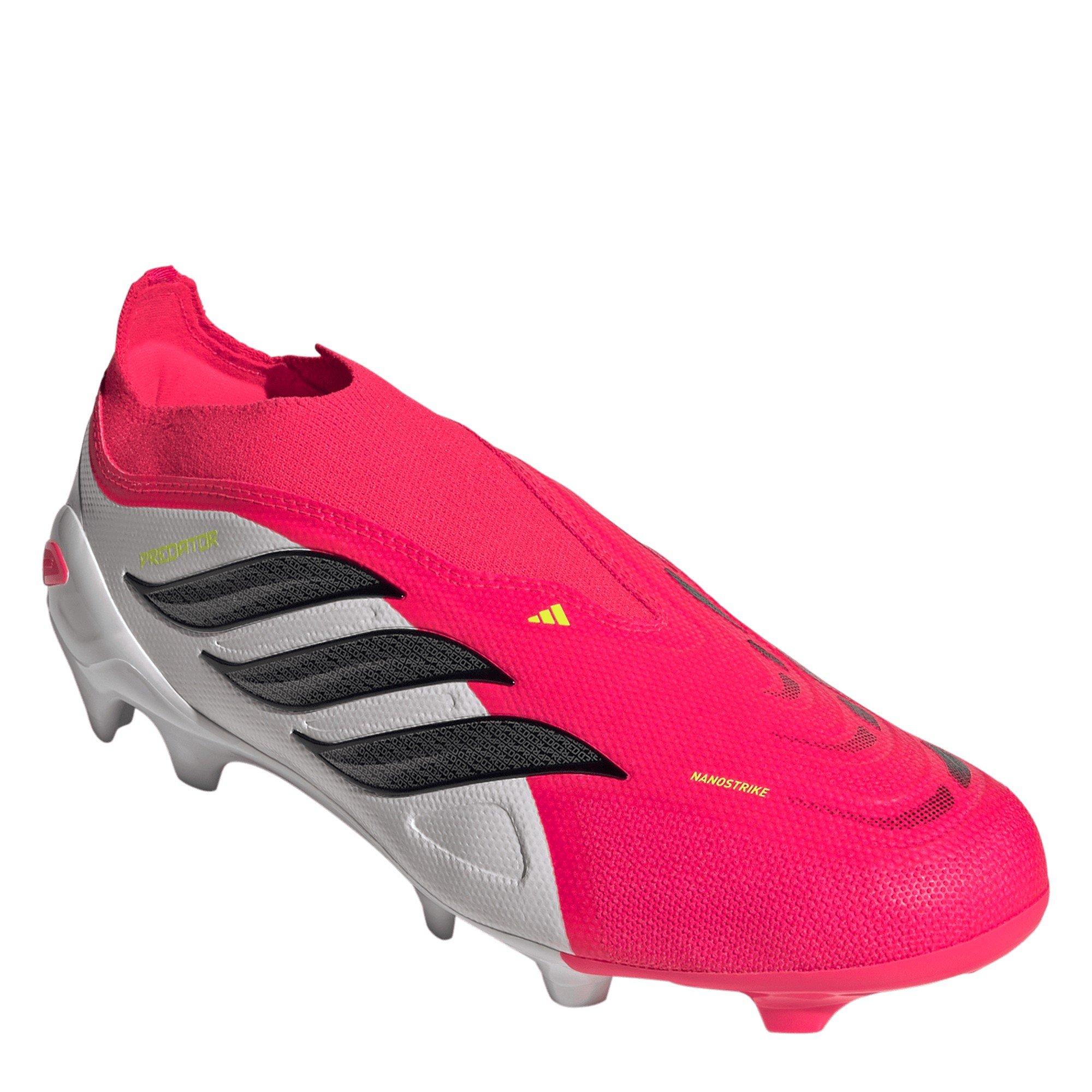 Roze/Zwart/Wit - adidas - Mens adidas Predator League Laceless Firm Ground Football Boots - 3