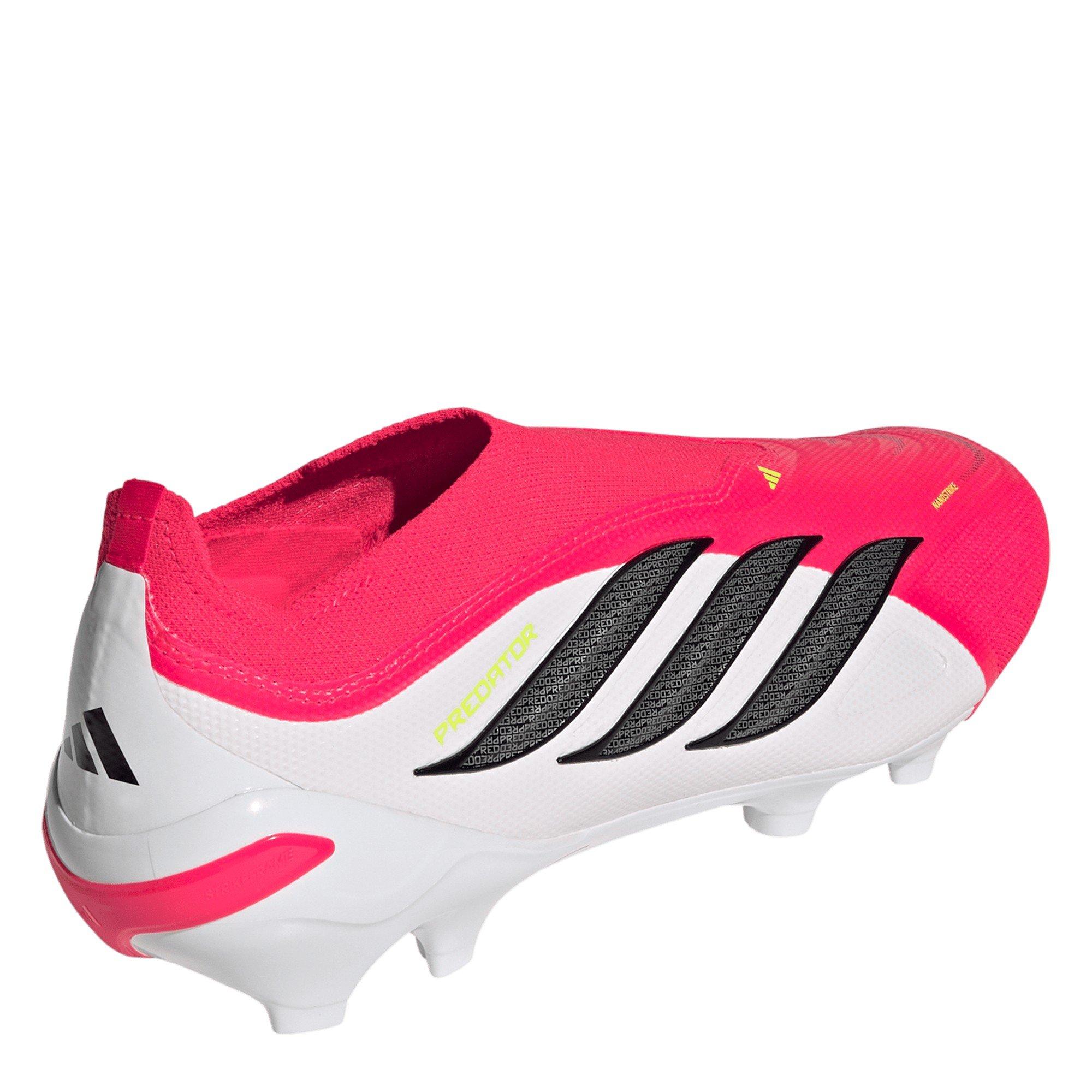 Roze/Zwart/Wit - adidas - Mens adidas Predator League Laceless Firm Ground Football Boots - 4