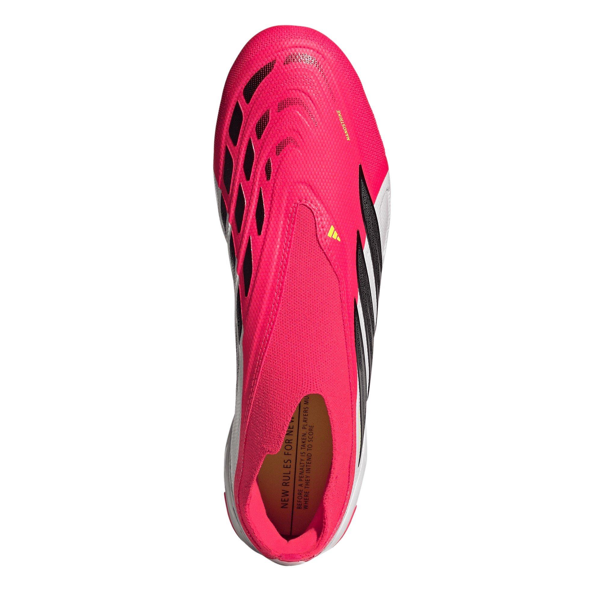 Roze/Zwart/Wit - adidas - Mens adidas Predator League Laceless Firm Ground Football Boots - 5
