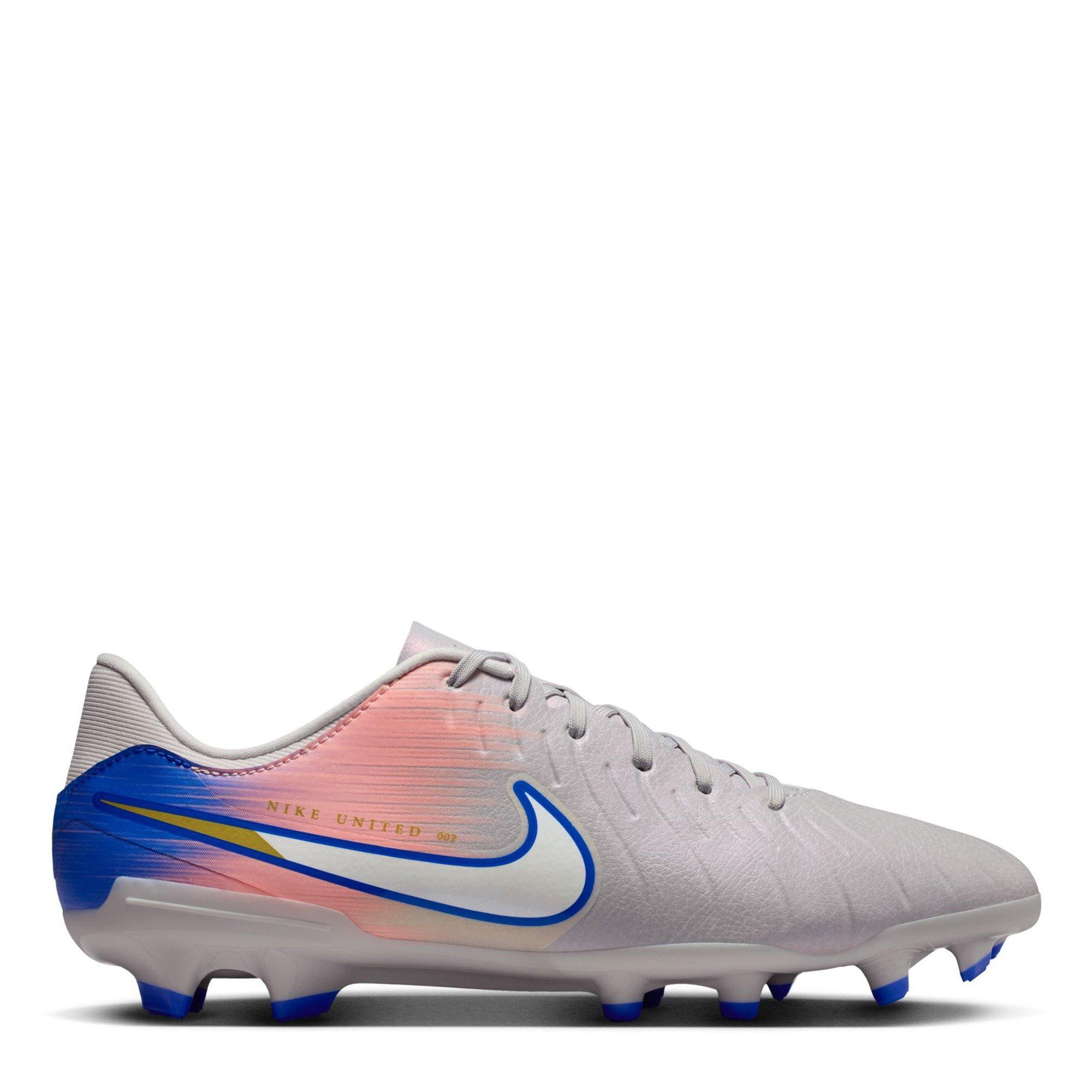Nike Men's Tiempo Legend 10 Academy Adults Firm Ground Football Boots - Grey/Blue - 6 (39)