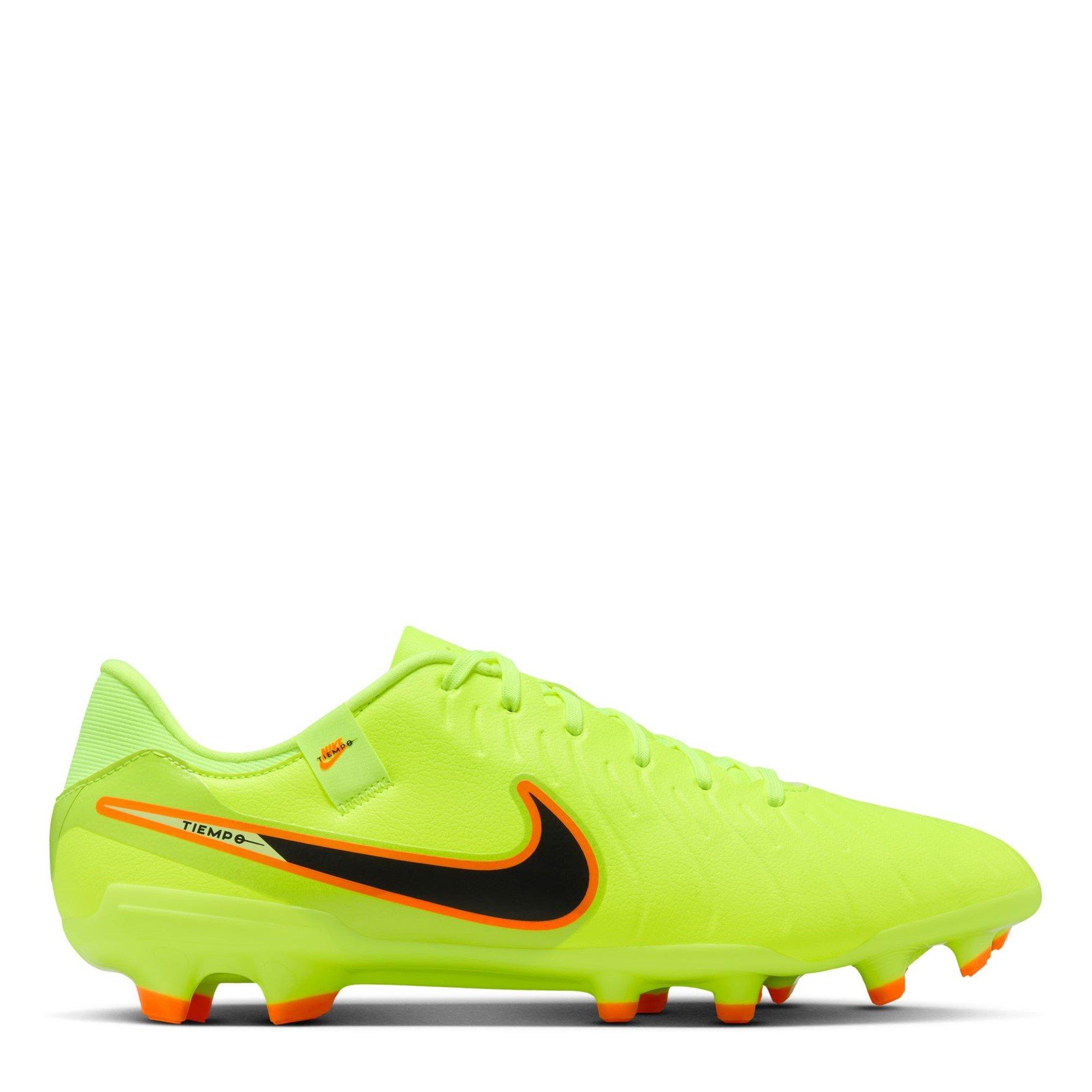 Nike Men's Tiempo Legend 10 Academy Adults Firm Ground Football Boots - Volt/Black - 9.5 (44.5)