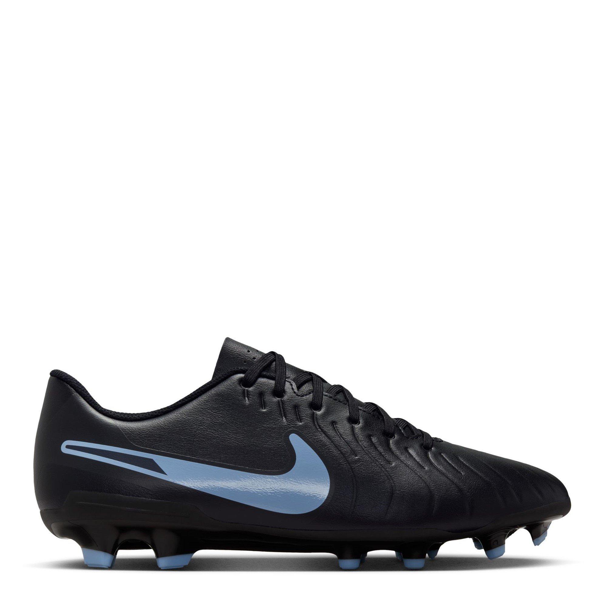 Nike Men's Tiempo Legend 10 Club Adults Firm Ground Football Boots - Black/Blue - 6.5 (40.5)