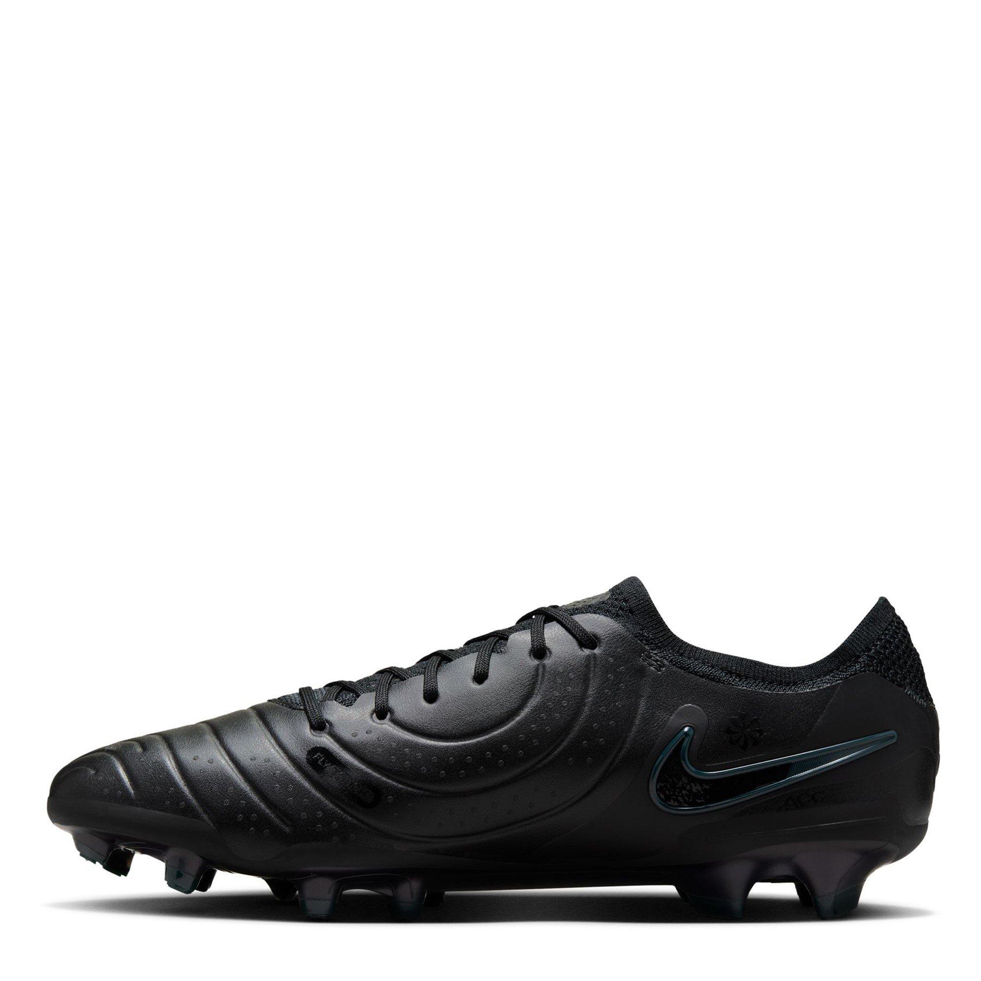 Black/Green - Nike - Tiempo Legend 10 Elite Adults Firm Ground Football Boots - 2