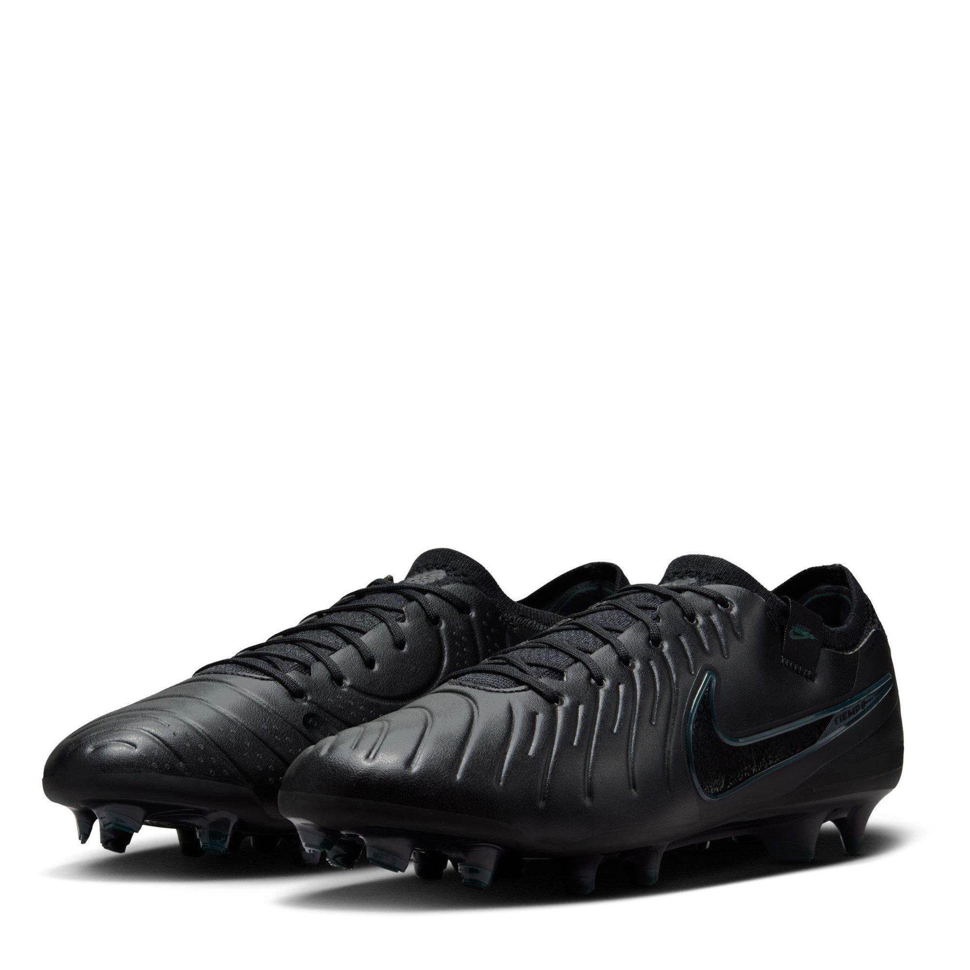 Black/Green - Nike - Tiempo Legend 10 Elite Adults Firm Ground Football Boots - 4