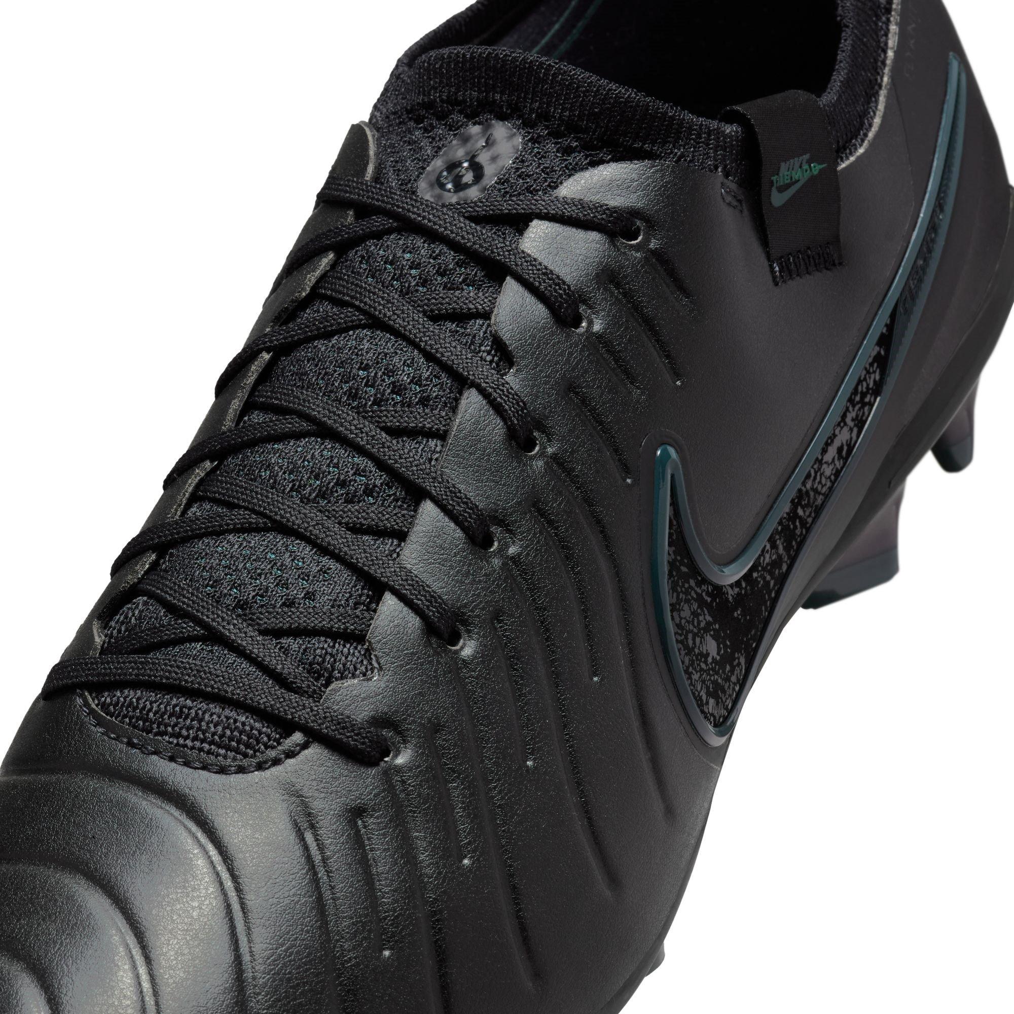 Black/Green - Nike - Tiempo Legend 10 Elite Adults Firm Ground Football Boots - 7