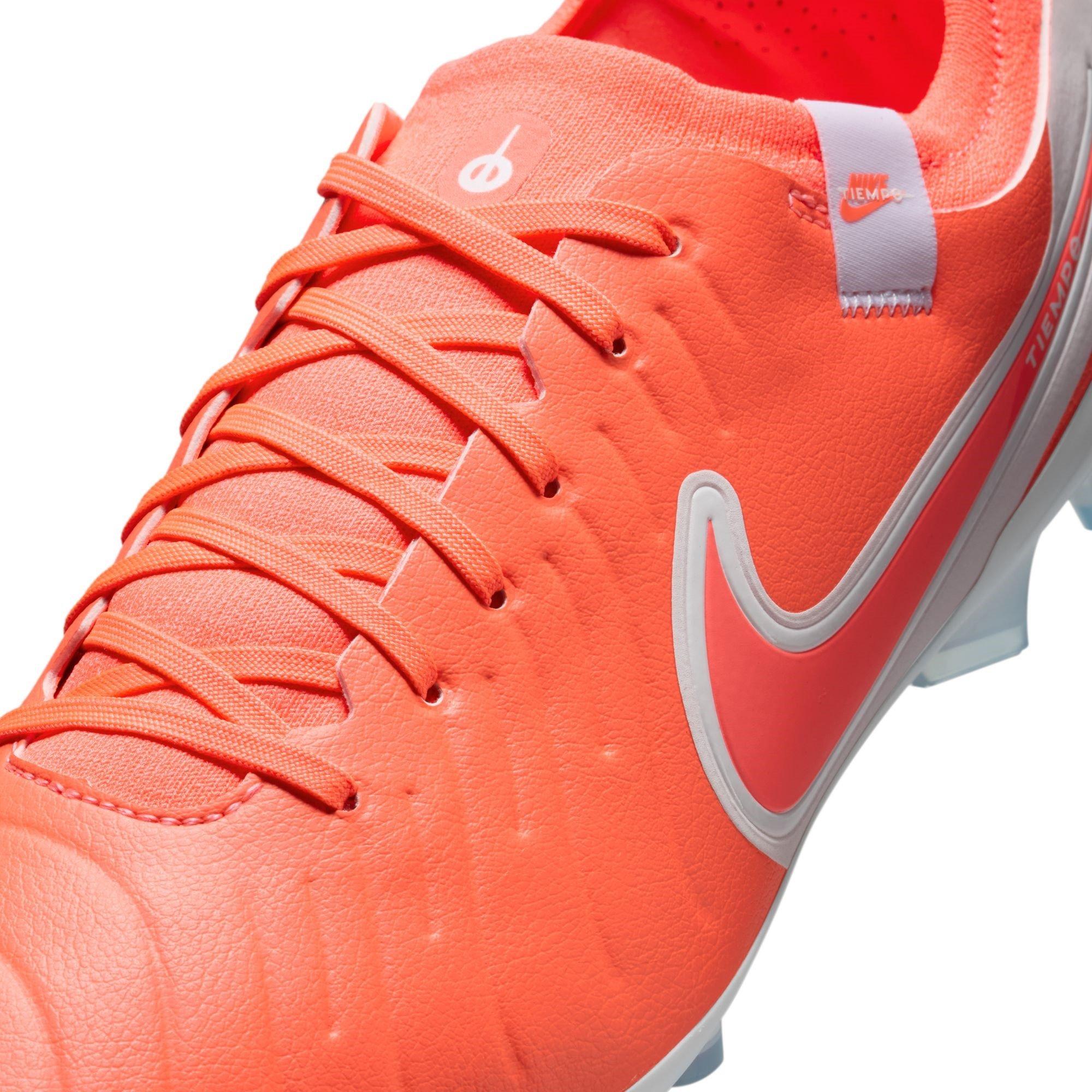 Rood/Wit - Nike - Tiempo Legend 10 Pro Adults Firm Ground Football Boots - 7