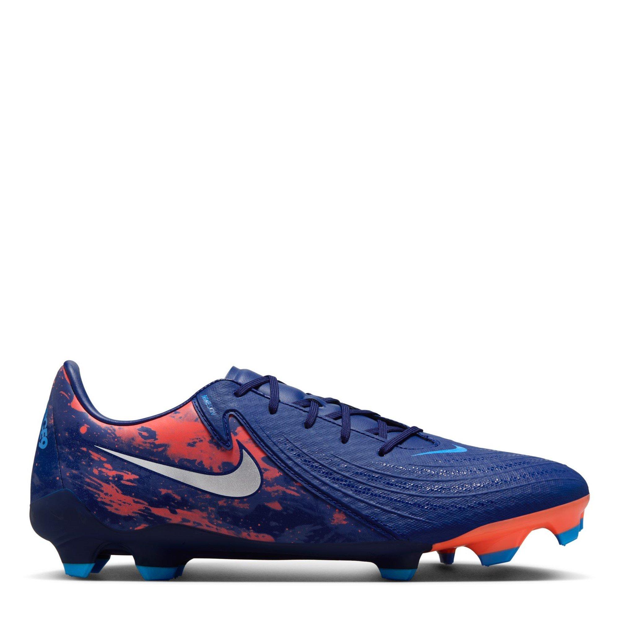Nike Men's Phantom Gx Ii Academy Firm Ground Football Boots - Blue/Chrome - 9 (44)