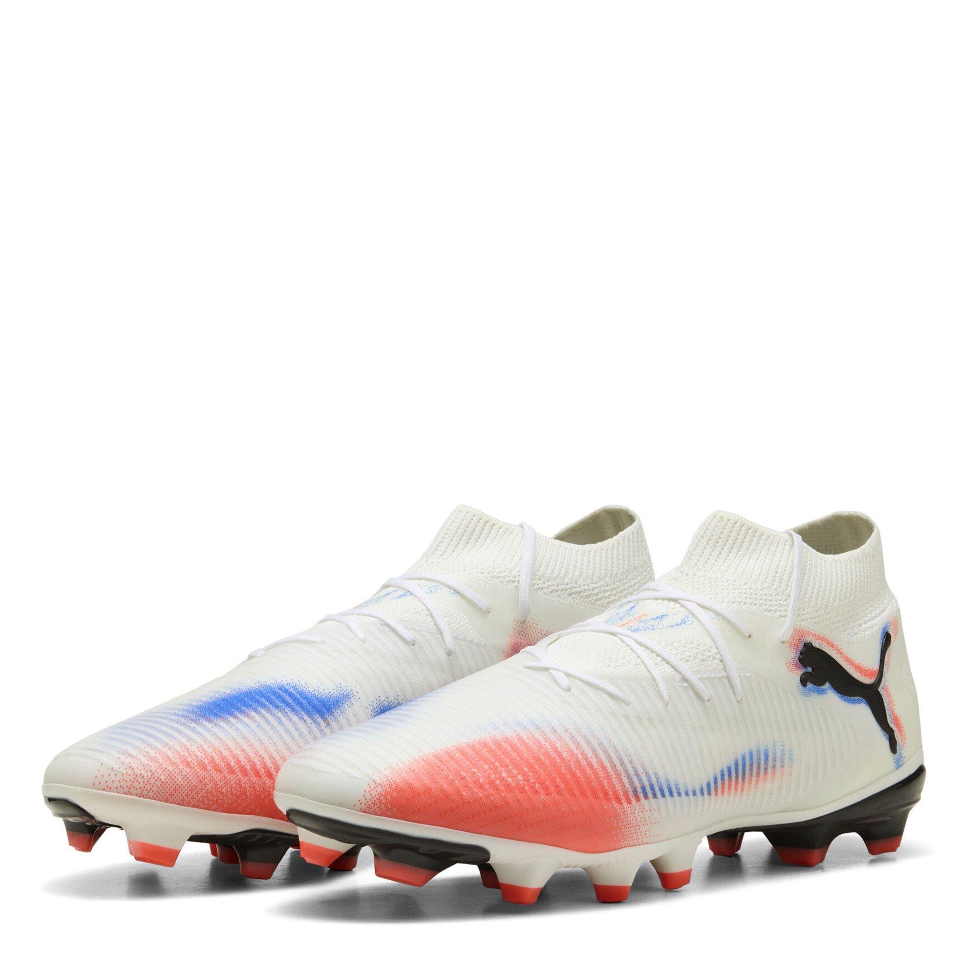 Puma Men's Future 8 Pro Artificial Ground Football Boots - White/Black/Red - 10.5 (45)
