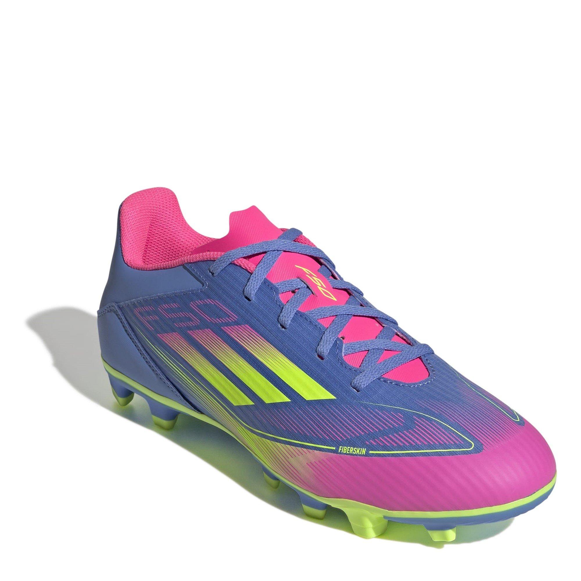 Blue/Lemon/Pink - adidas - F50 Club Firm Ground Football Boots - 3