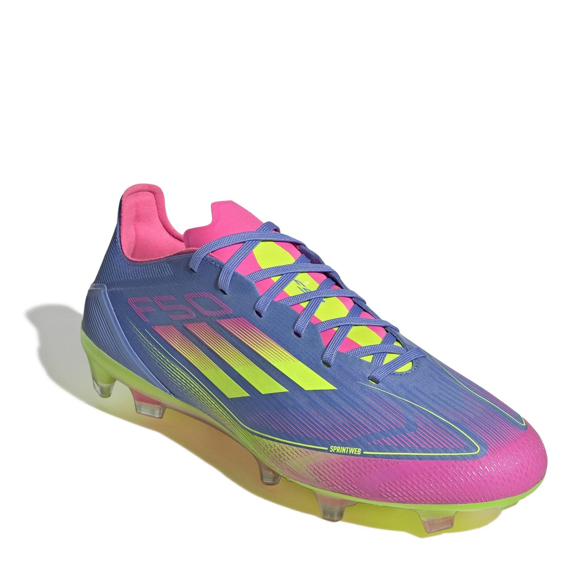 Halo Blue/Lemon - adidas - F50 Pro Adults Firm Ground Boots - 3
