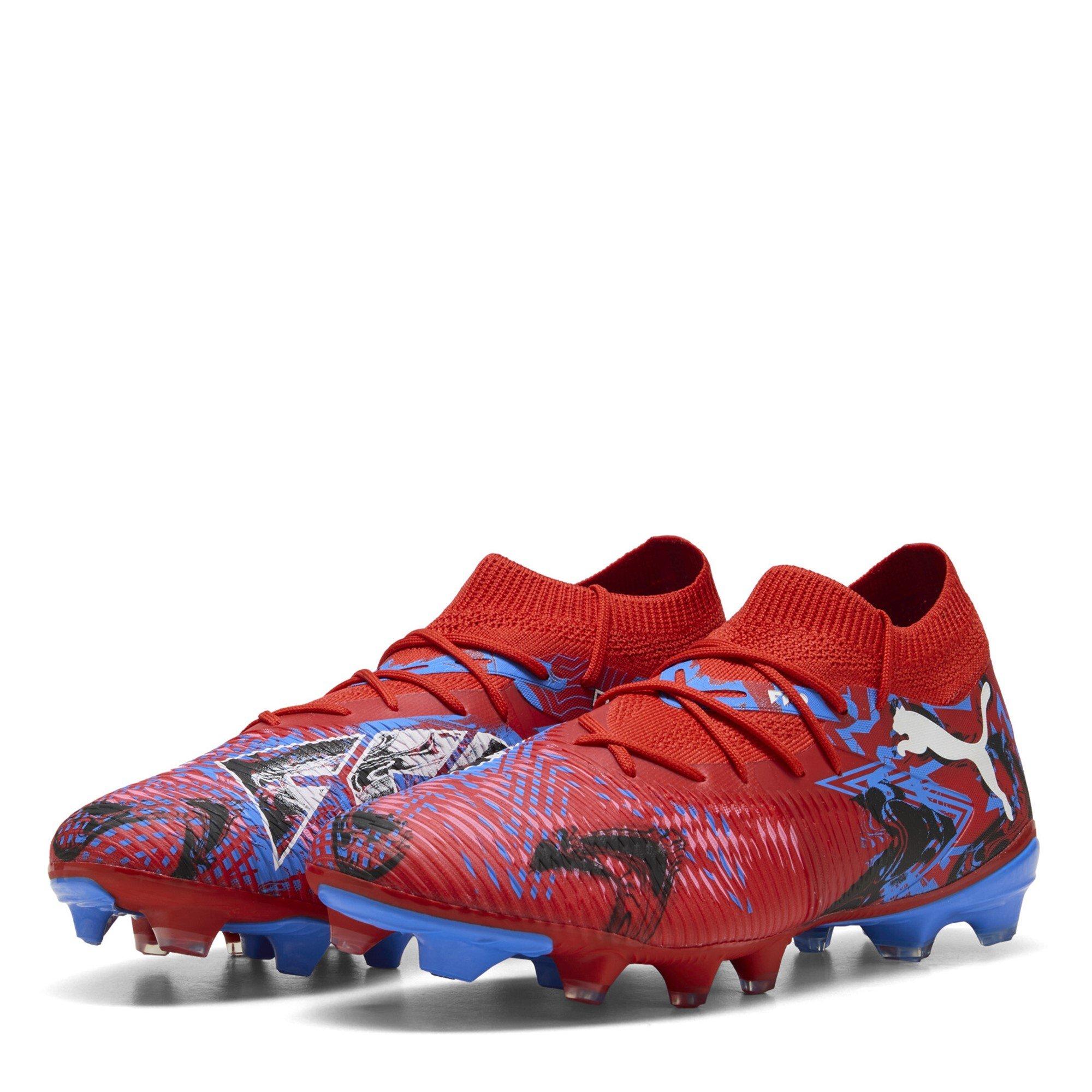 Puma Men's Future 8 Match Firm Ground Football Boots - Red/Blue - 10 (44.5)