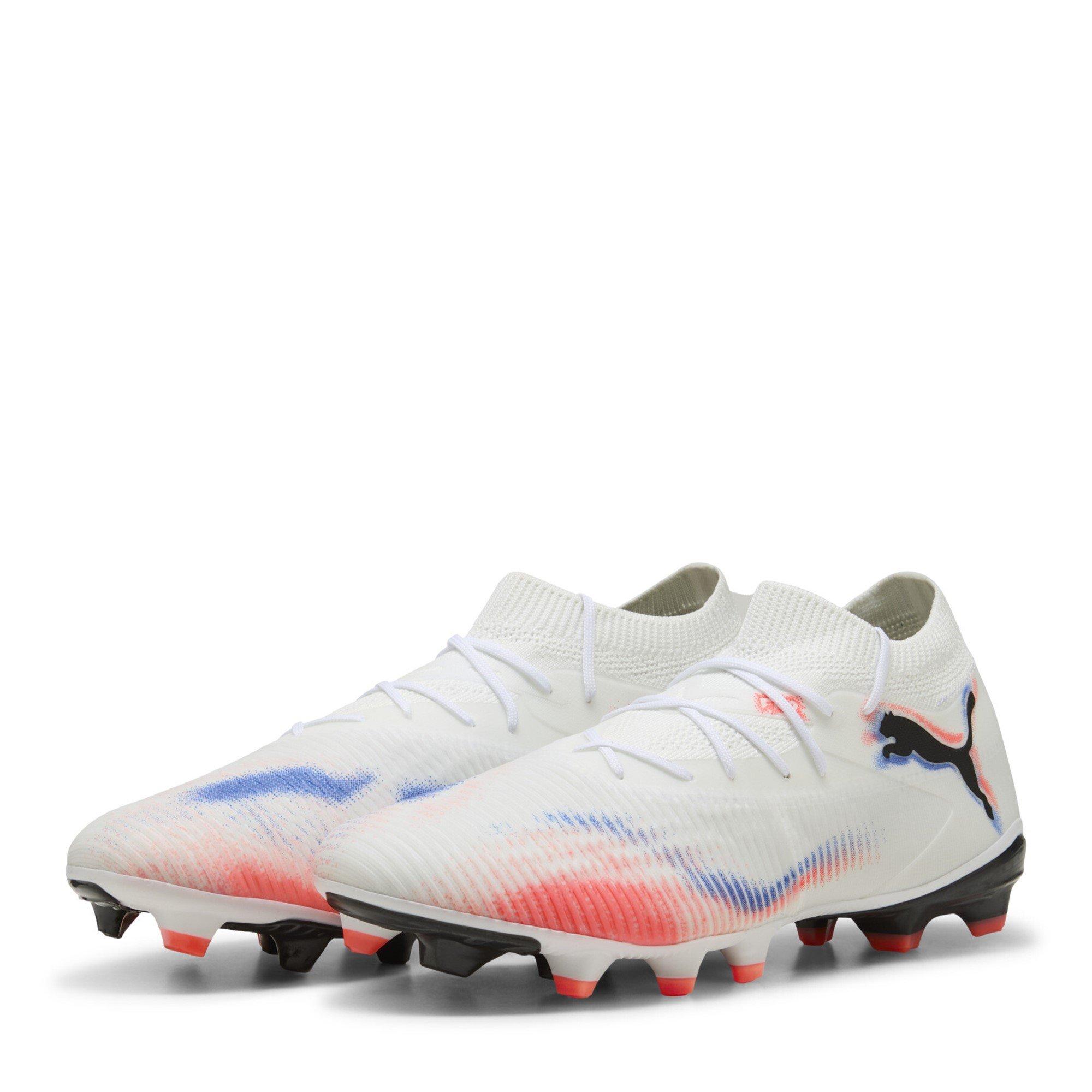 Puma Men's Future 8 Match Firm Ground Football Boots - White/Black/Red - 6.5 (40)