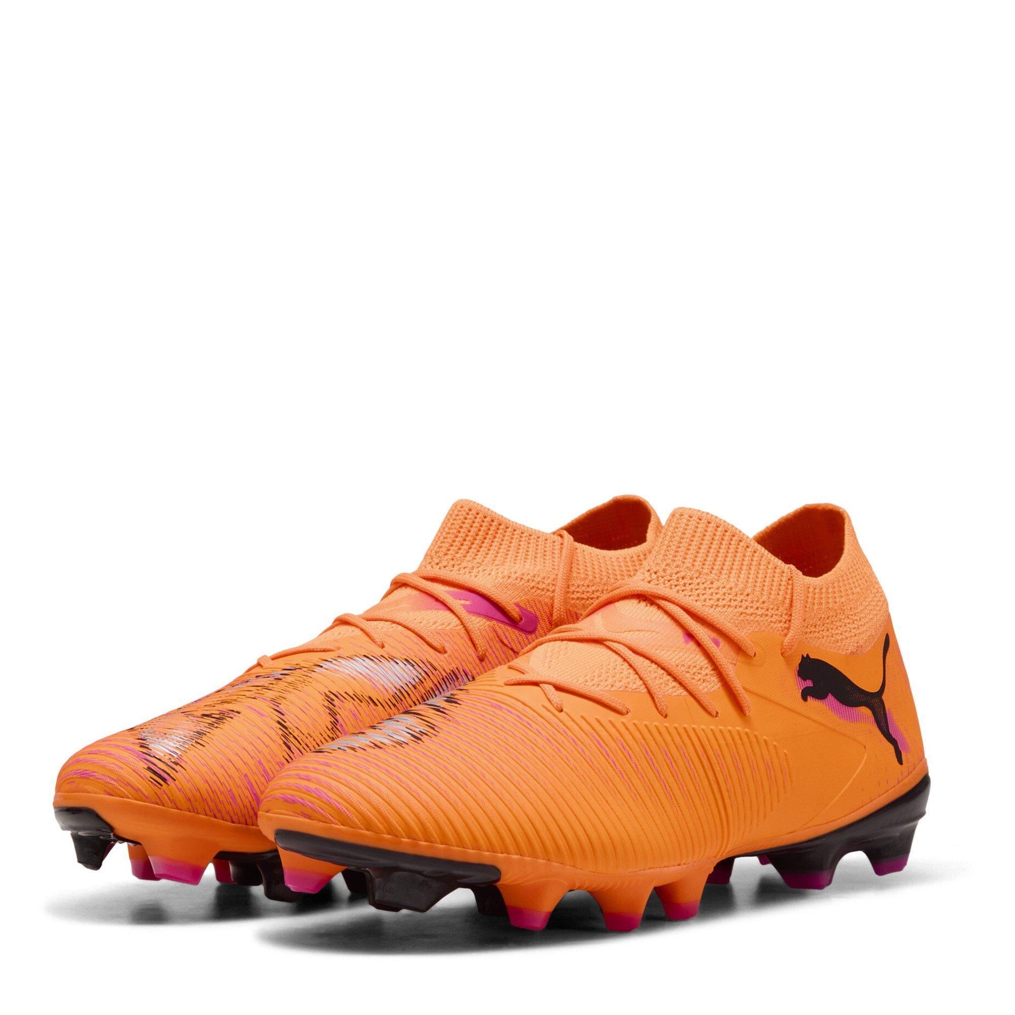Puma Men's Future 8 Match Firm Ground Football Boots - Orange/Black - 10 (44.5)