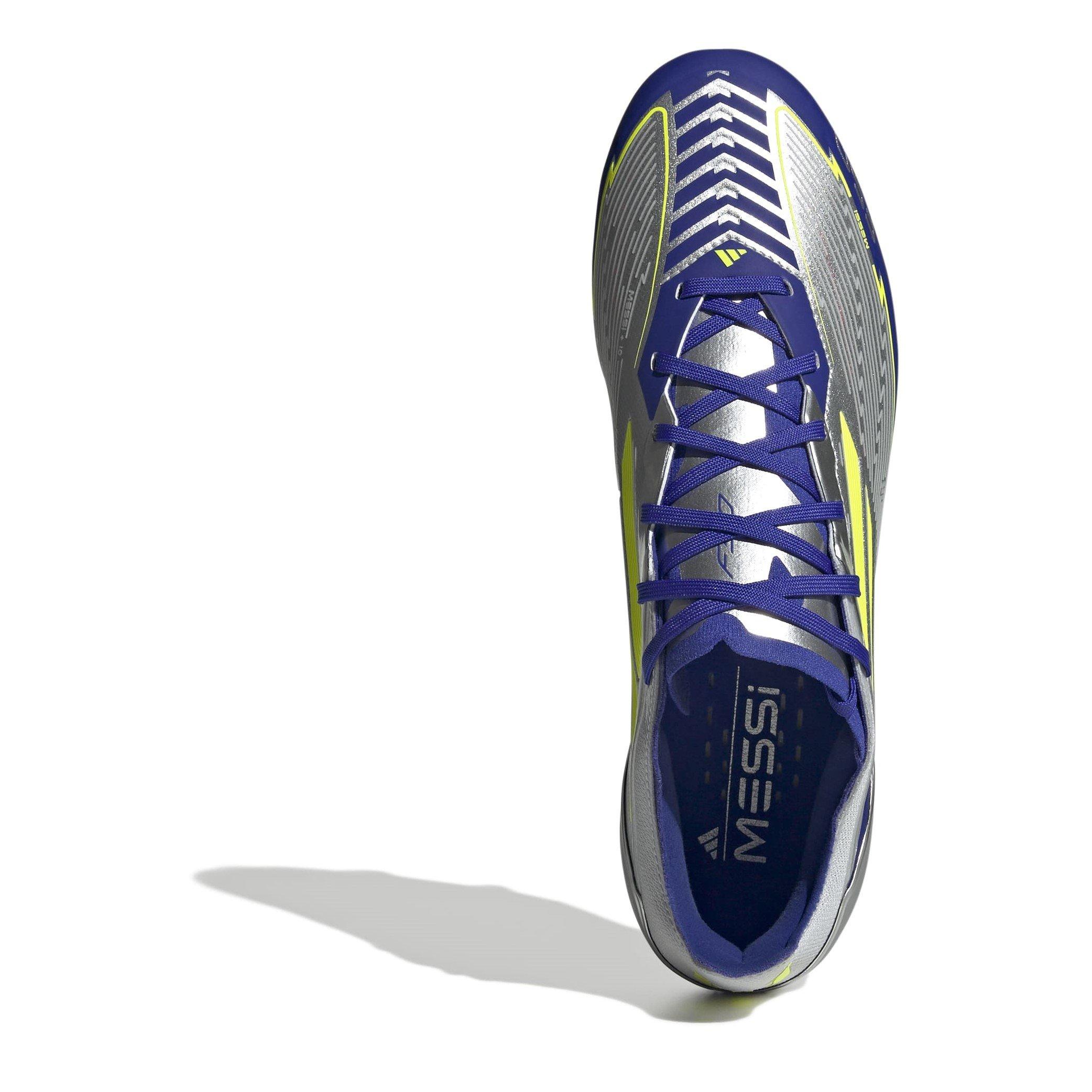 Silver/Ylw/Blue - adidas - F50 Pro Messi Firm Ground Football Boots Men’s - 5