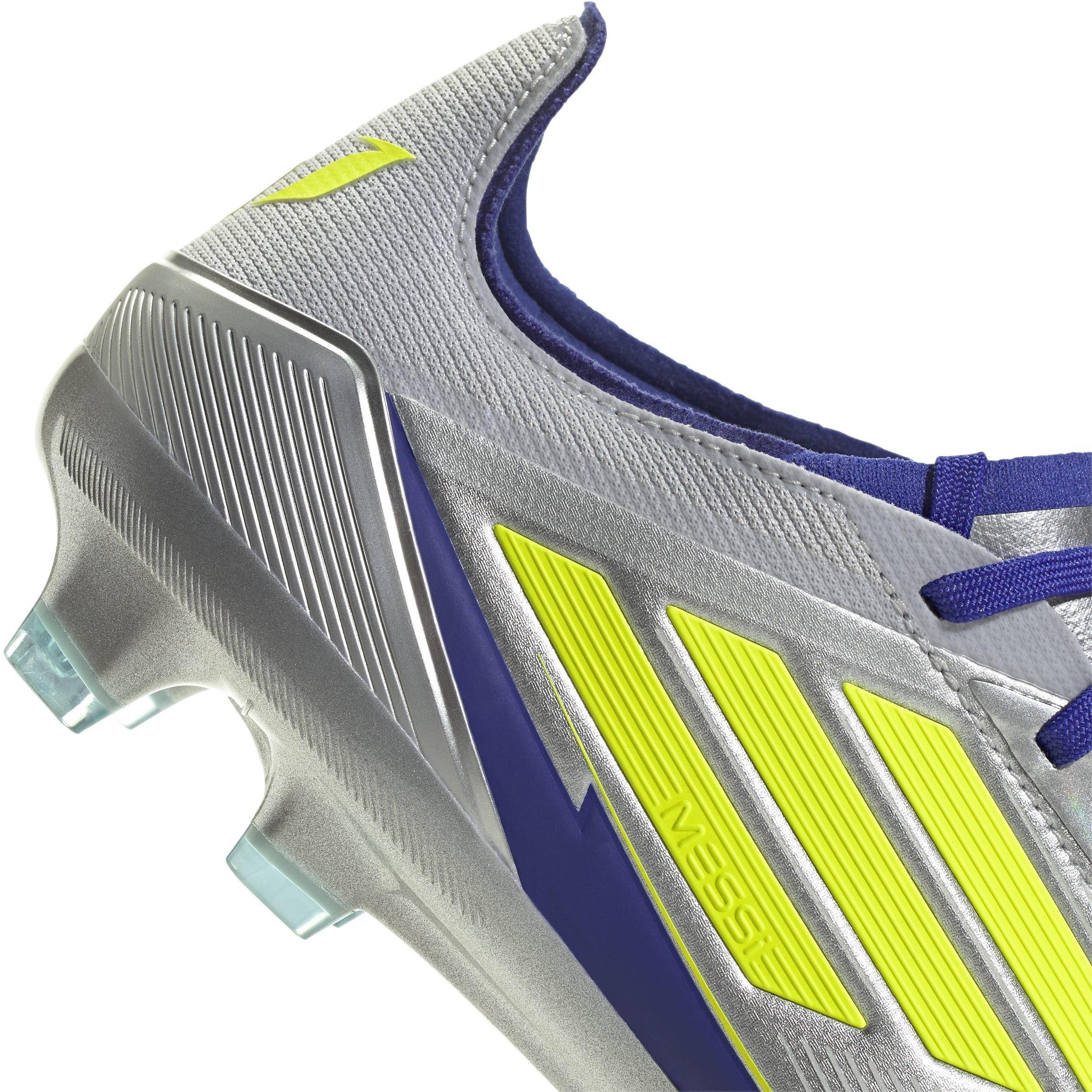 Silver/Ylw/Blue - adidas - F50 Pro Messi Firm Ground Football Boots Men’s - 7