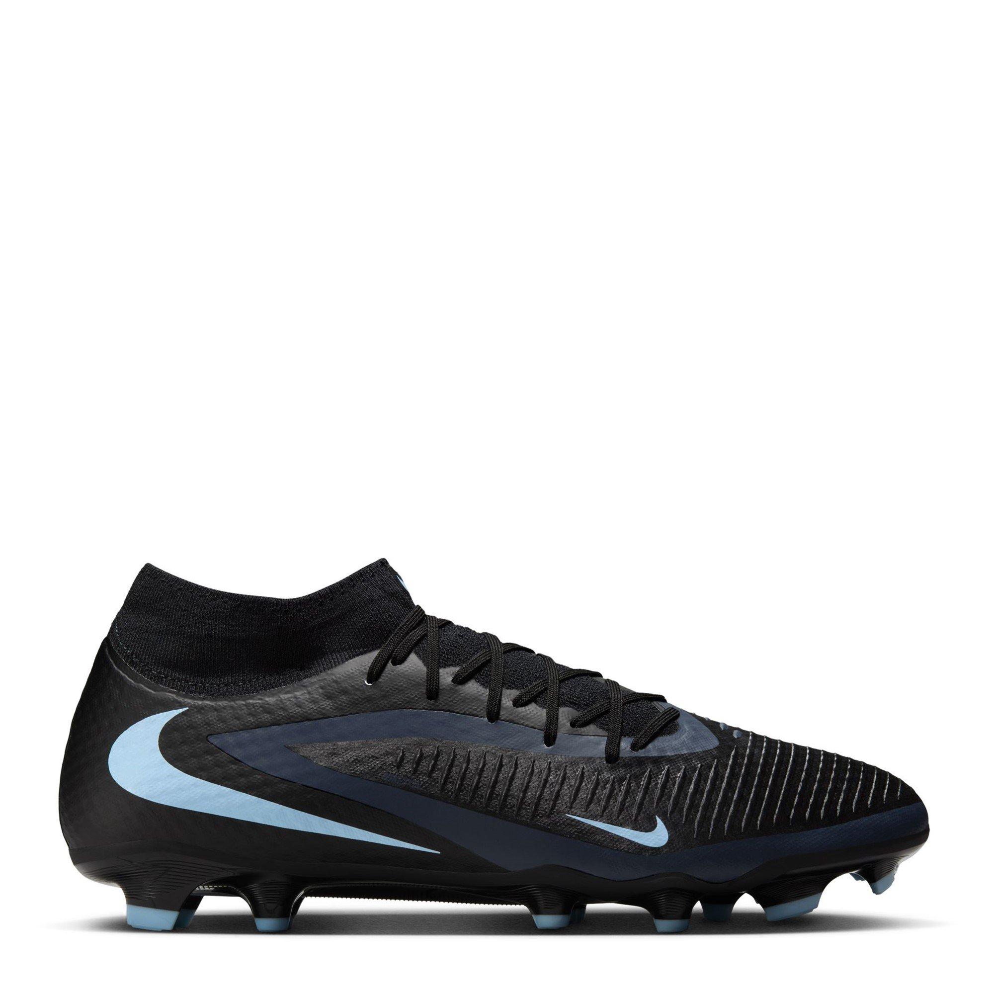 Nike Men's Phantom 6 Academy Adults Firm Ground Football Boots - Black/Black - 7.5 (42)