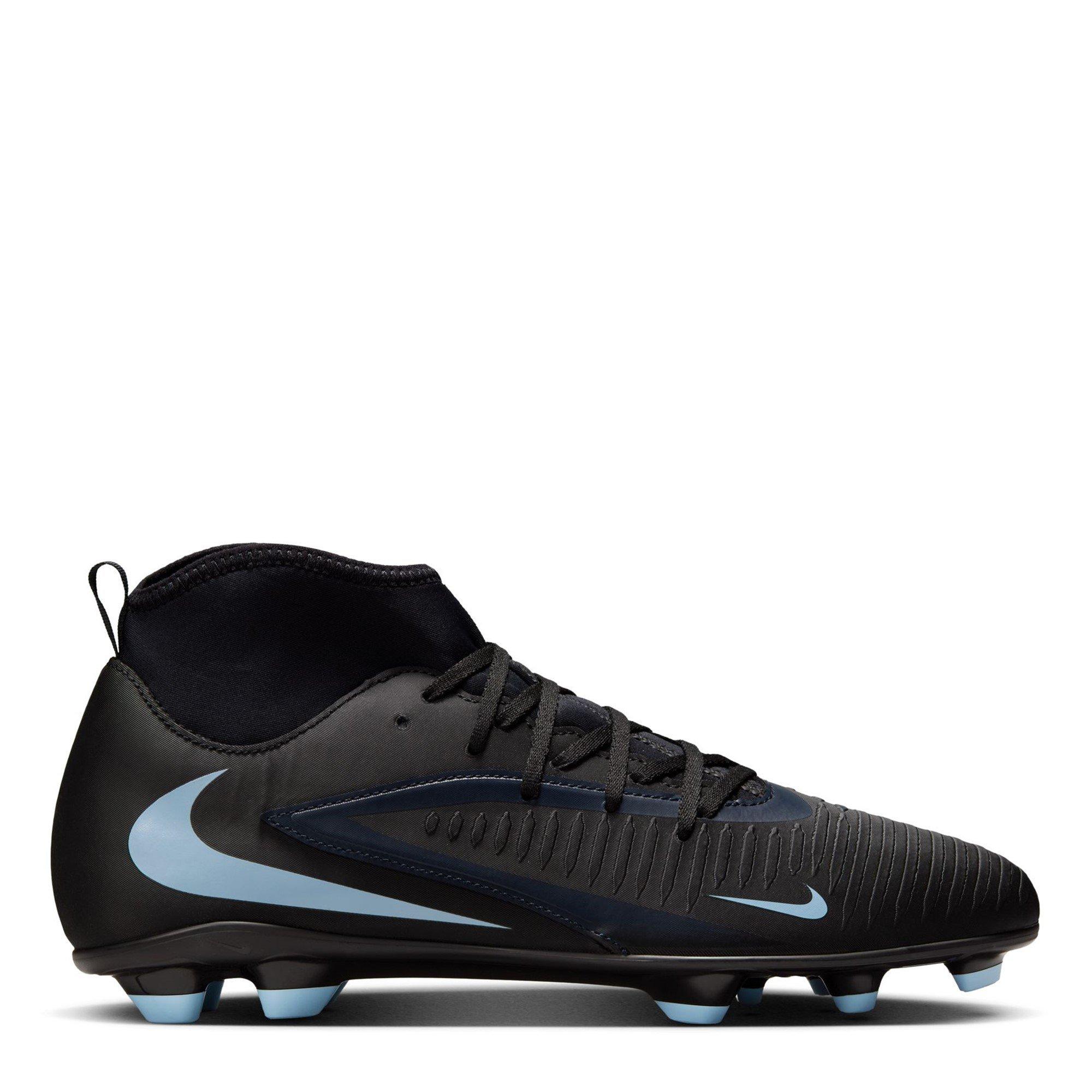 Nike Men's Phantom 6 High Club Adults Firm Ground Football Boots - Black/Black - 11 (46)
