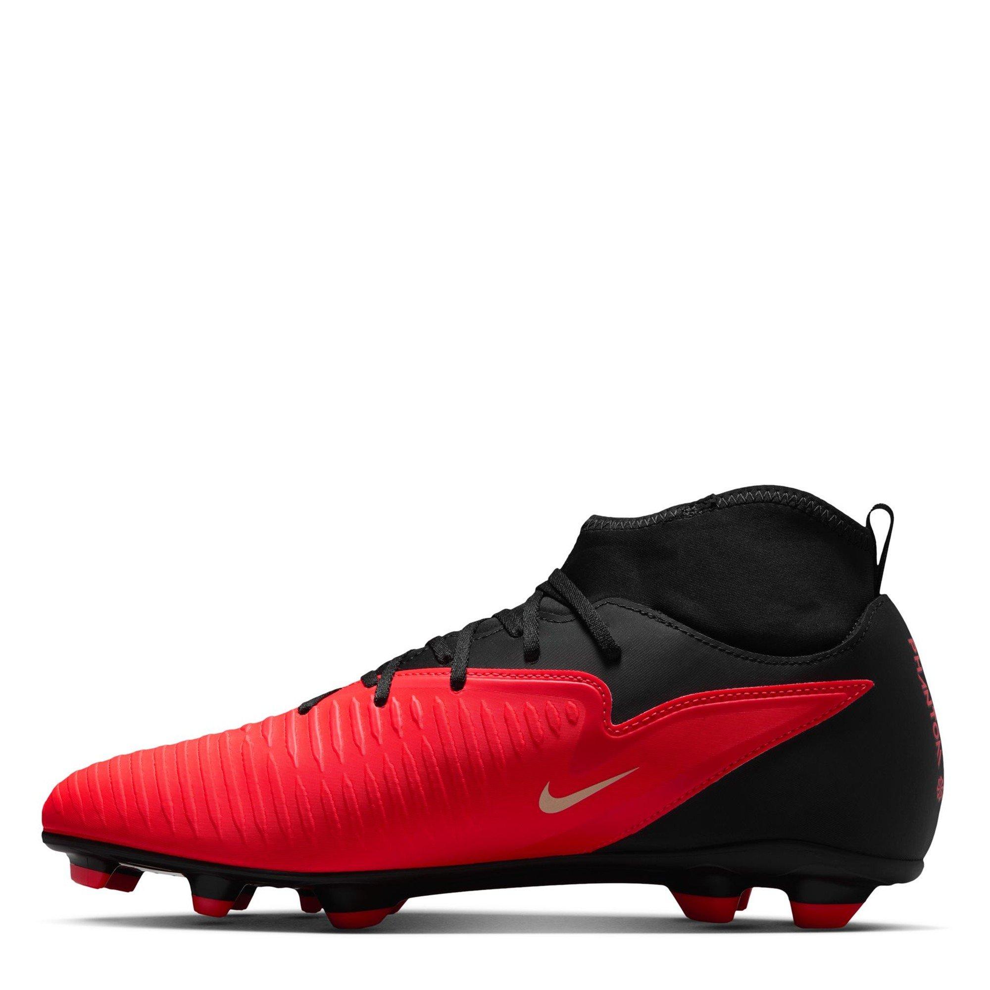 Rood/Zwart - Nike - Phantom 6 High Club Adults Firm Ground Football Boots - 2