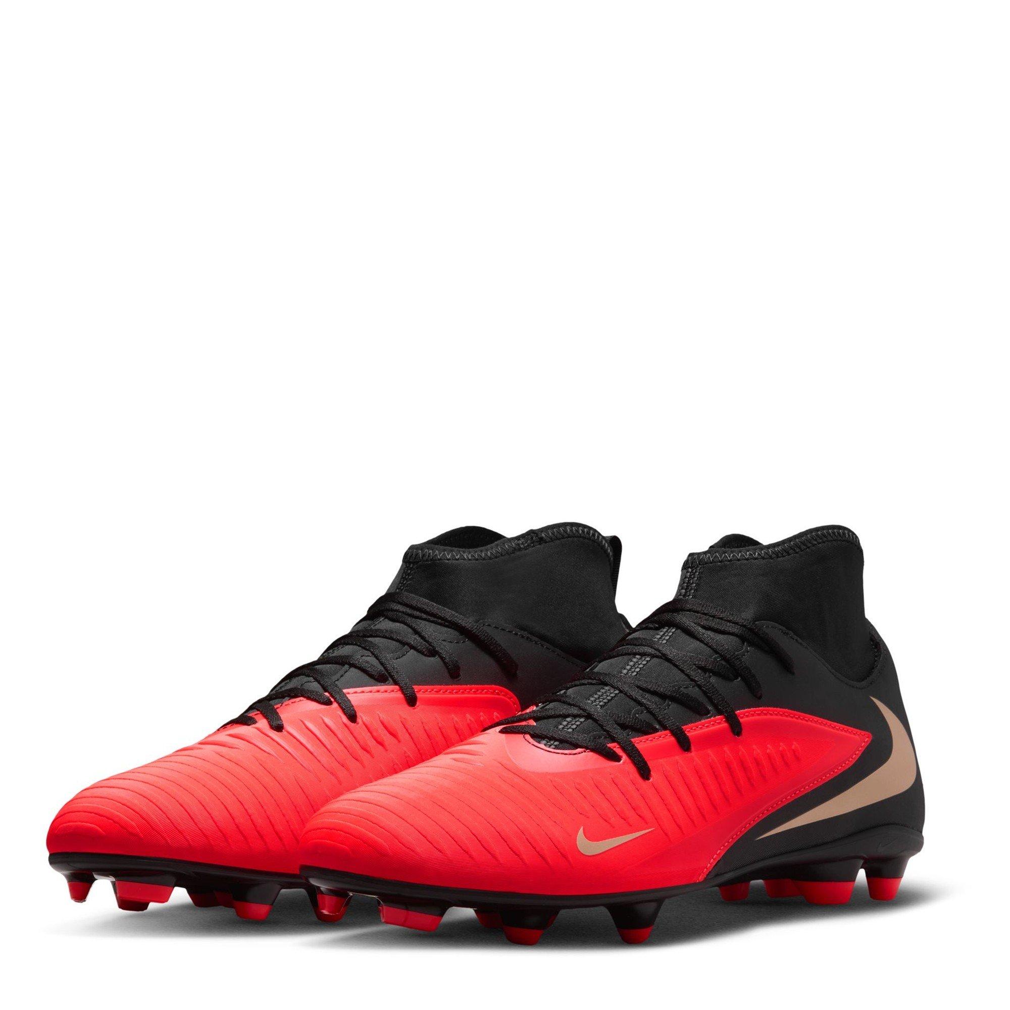 Rood/Zwart - Nike - Phantom 6 High Club Adults Firm Ground Football Boots - 4