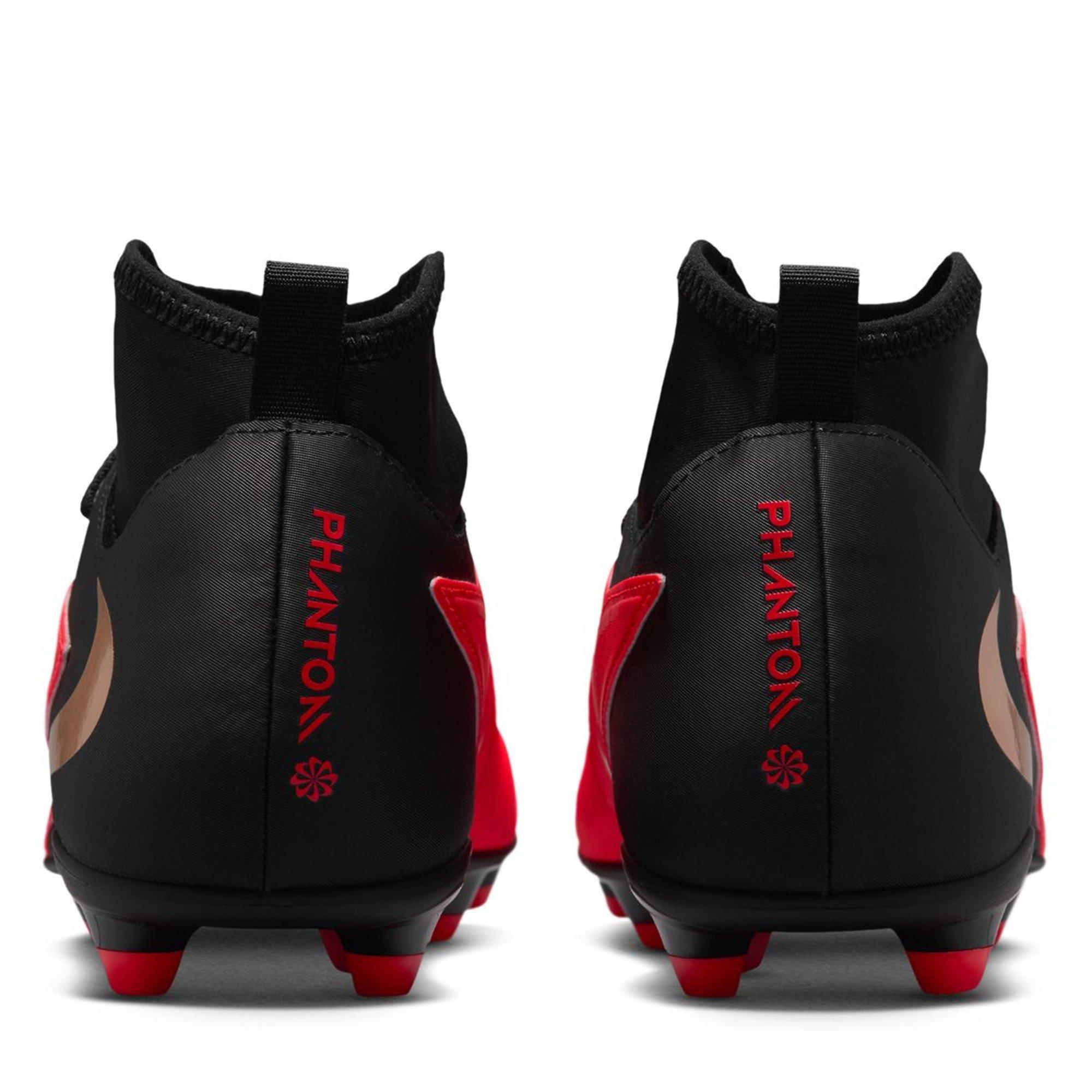 Rood/Zwart - Nike - Phantom 6 High Club Adults Firm Ground Football Boots - 5