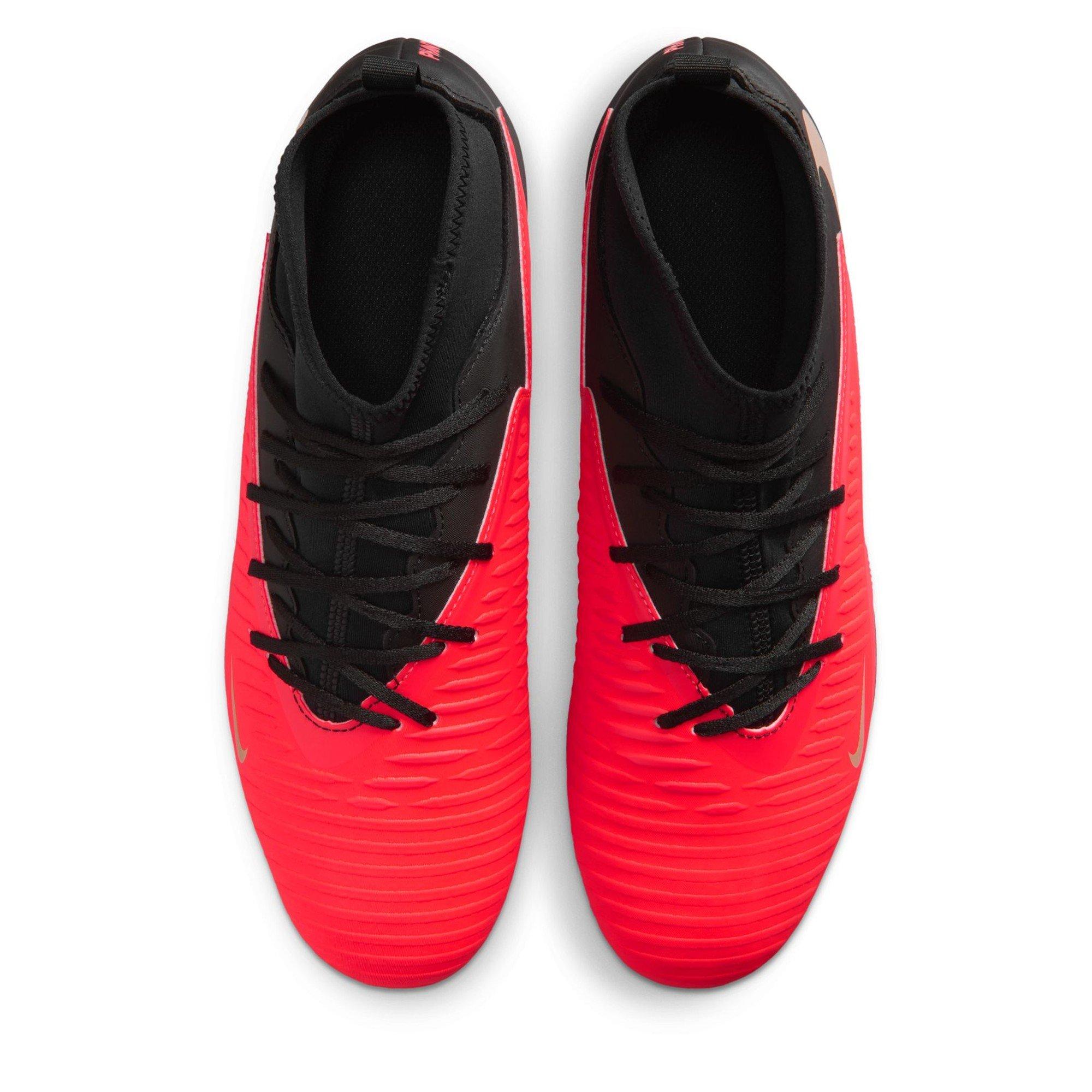 Rood/Zwart - Nike - Phantom 6 High Club Adults Firm Ground Football Boots - 6