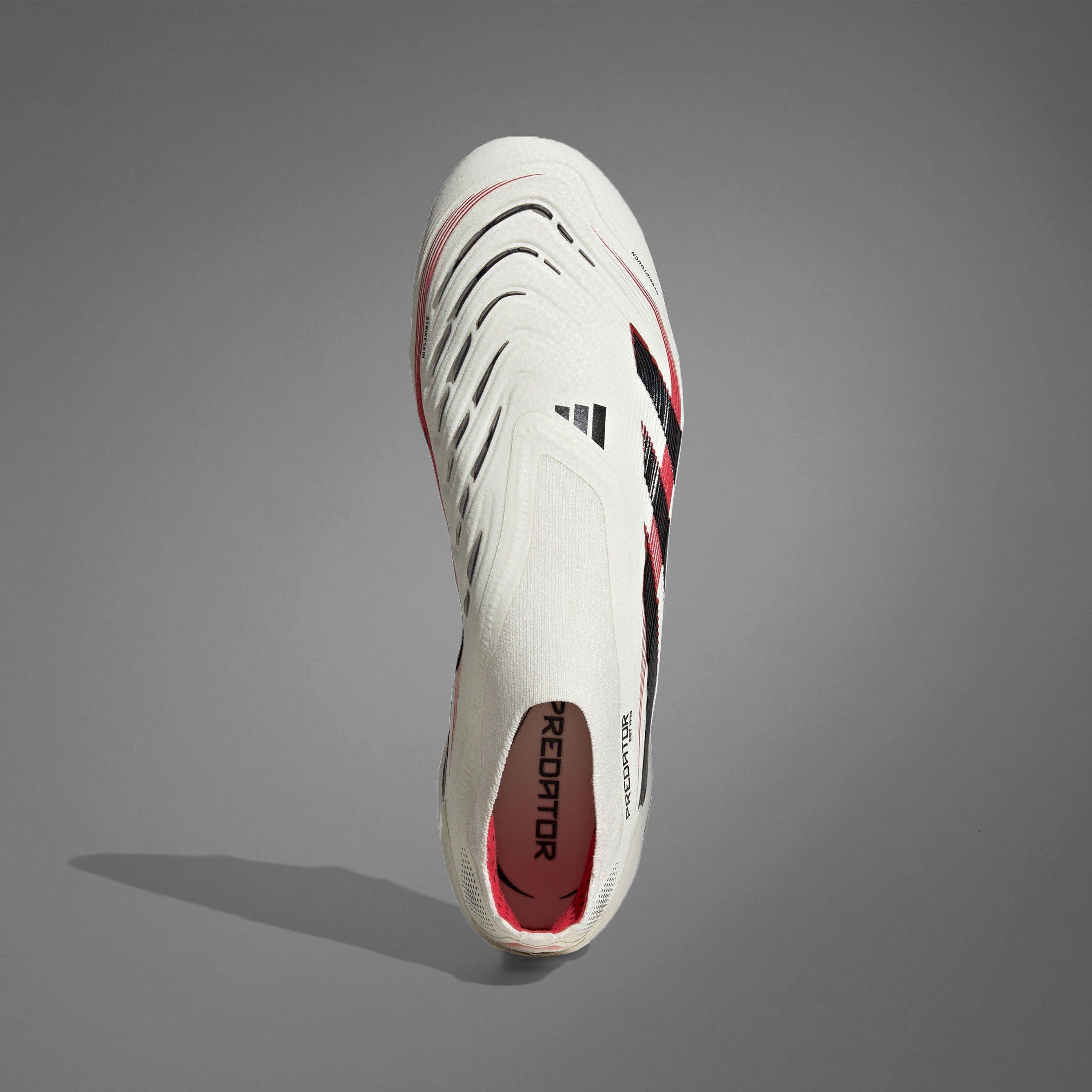 Bianco/Nero/Rosso - adidas - Predator Elite Laceless Firm Ground Football Boots - 12