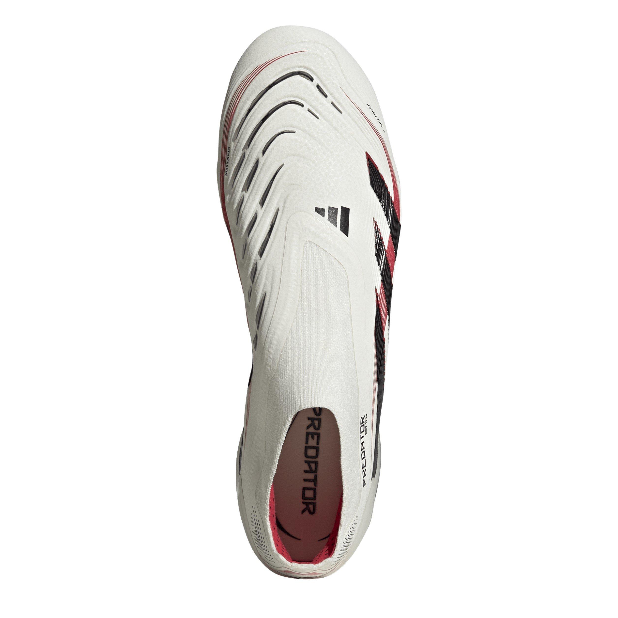 Bianco/Nero/Rosso - adidas - Predator Elite Laceless Firm Ground Football Boots - 6