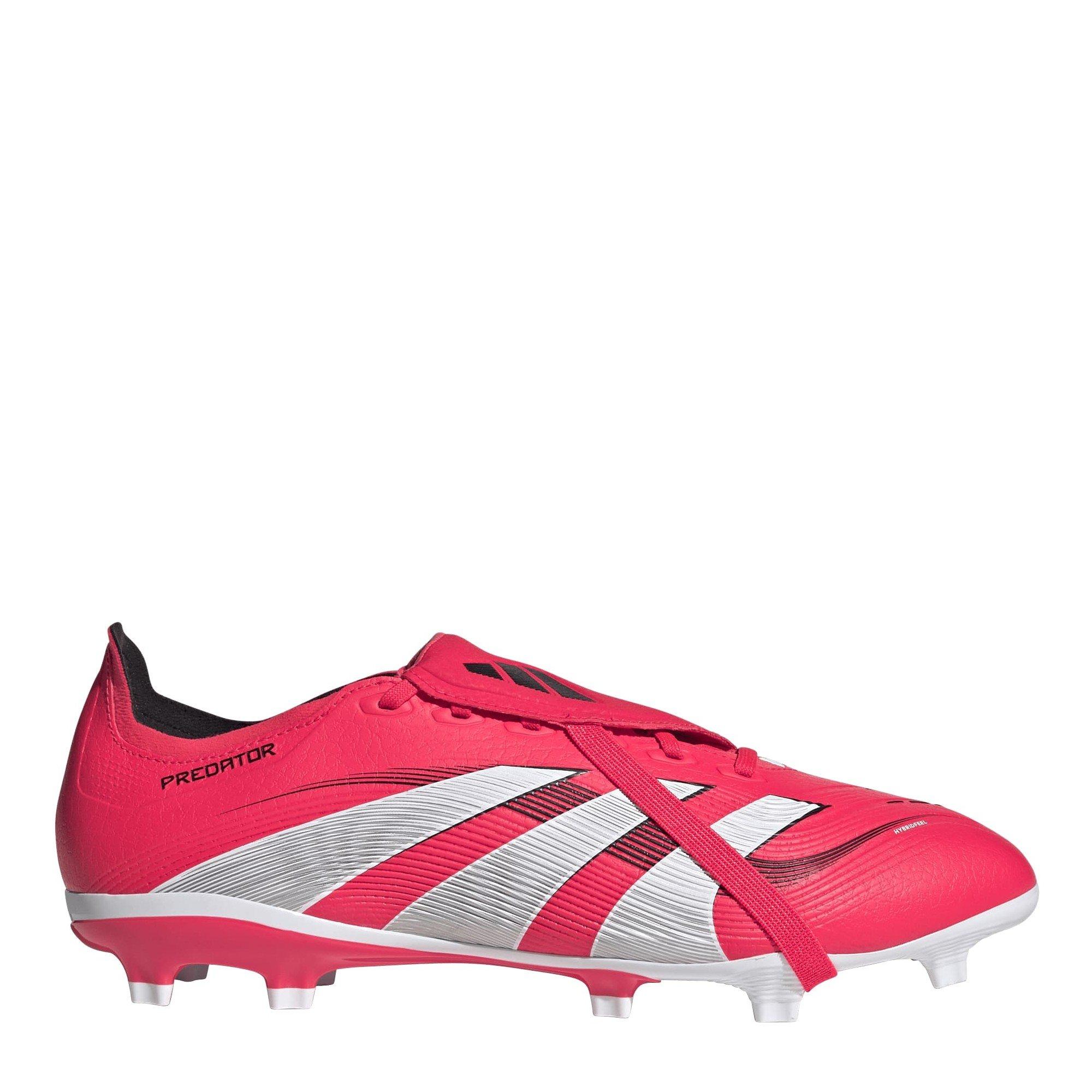 Red/White/Black - adidas - Predator League Fold-Over Tongue Firm Ground Boots - 1
