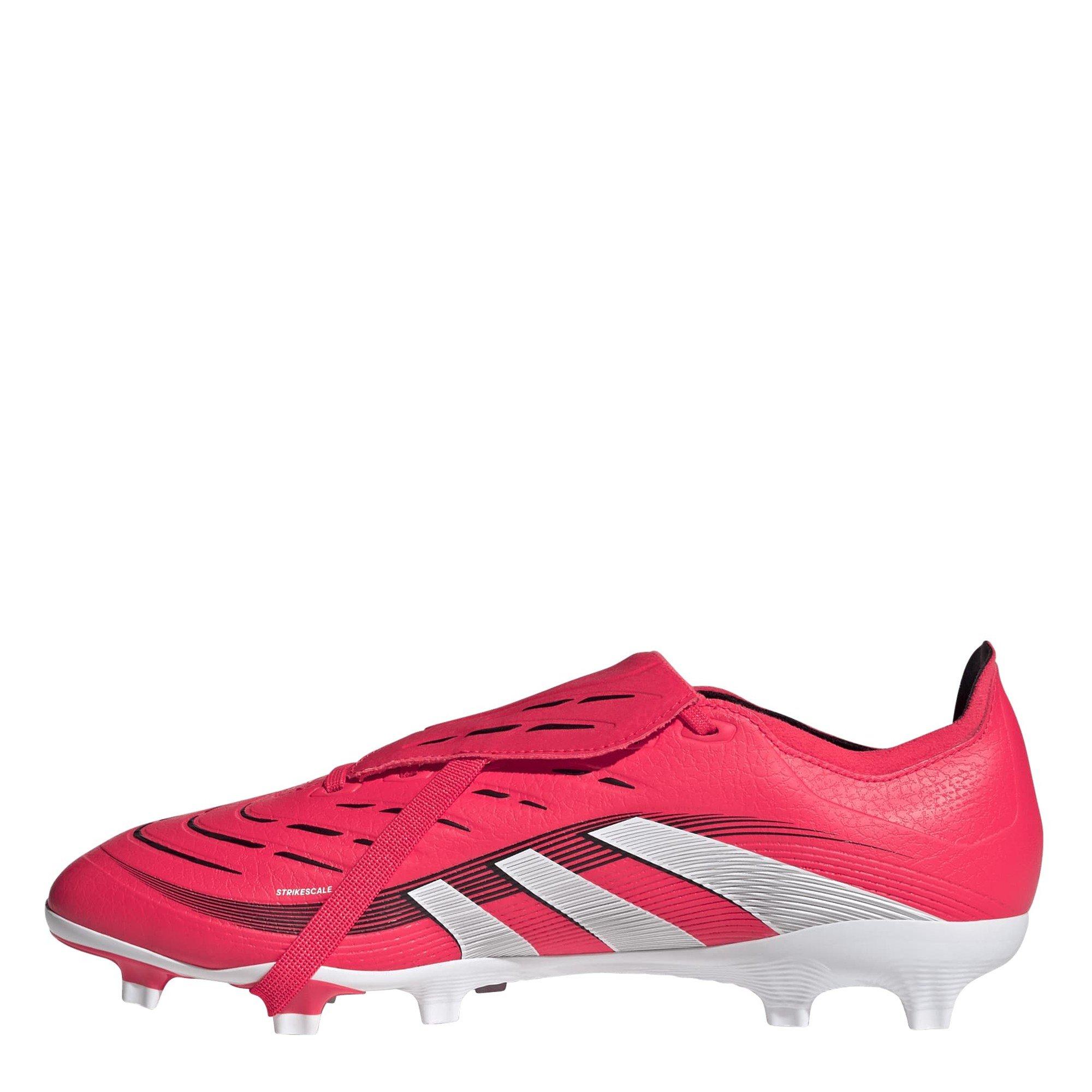 Red/White/Black - adidas - Predator League Fold-Over Tongue Firm Ground Boots - 2