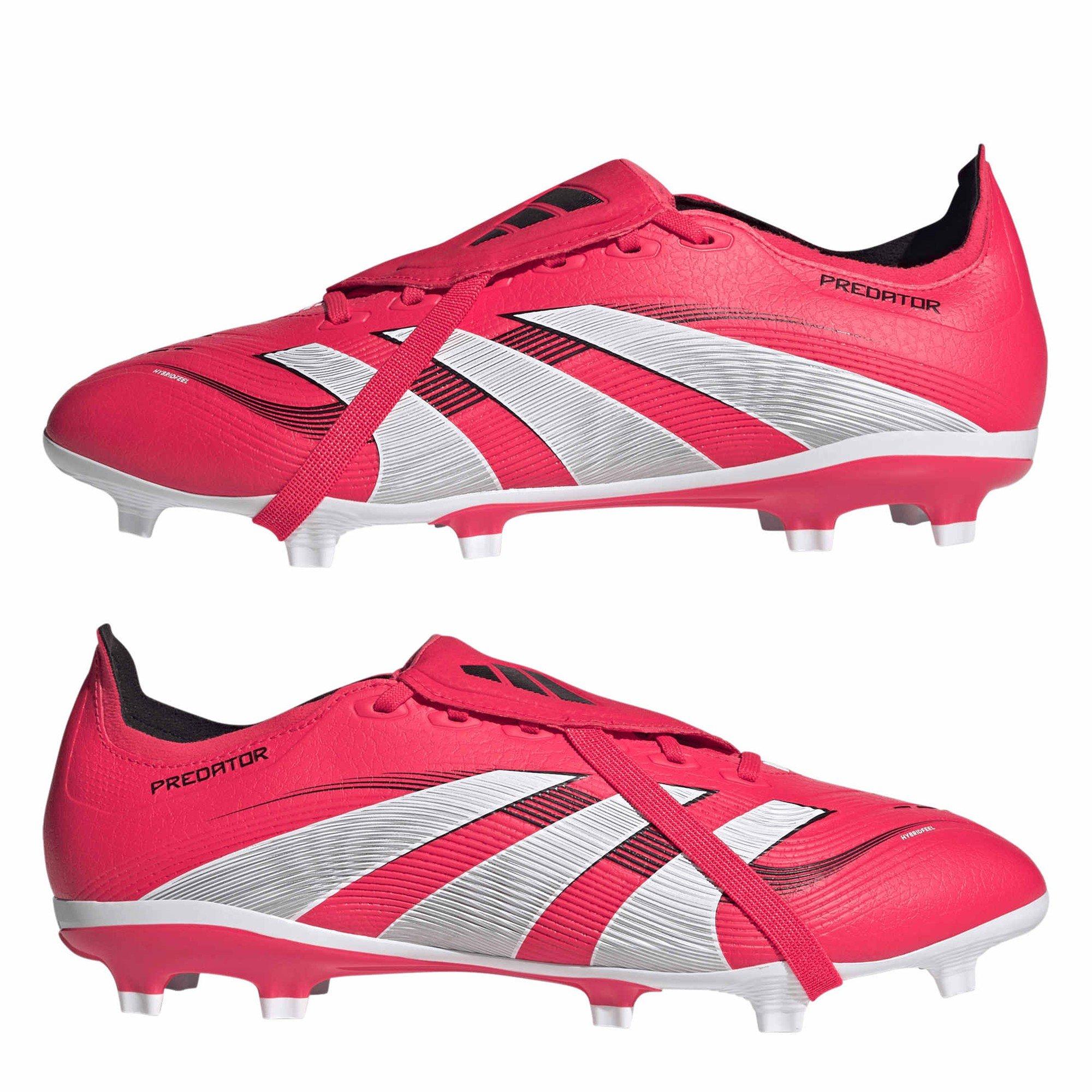 Red/White/Black - adidas - Predator League Fold-Over Tongue Firm Ground Boots - 11